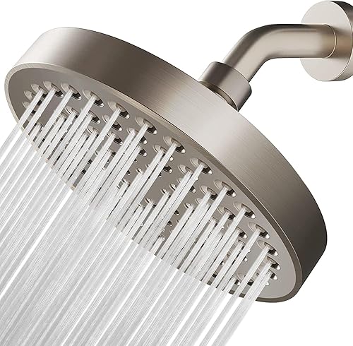 Miniatura 2 de Cabezal de ducha de lujo con lluvia  Cabezal de ducha ajustable de alta presión antiobstrucciones de 6 pulgadas  Fácil instalación sin herramientas