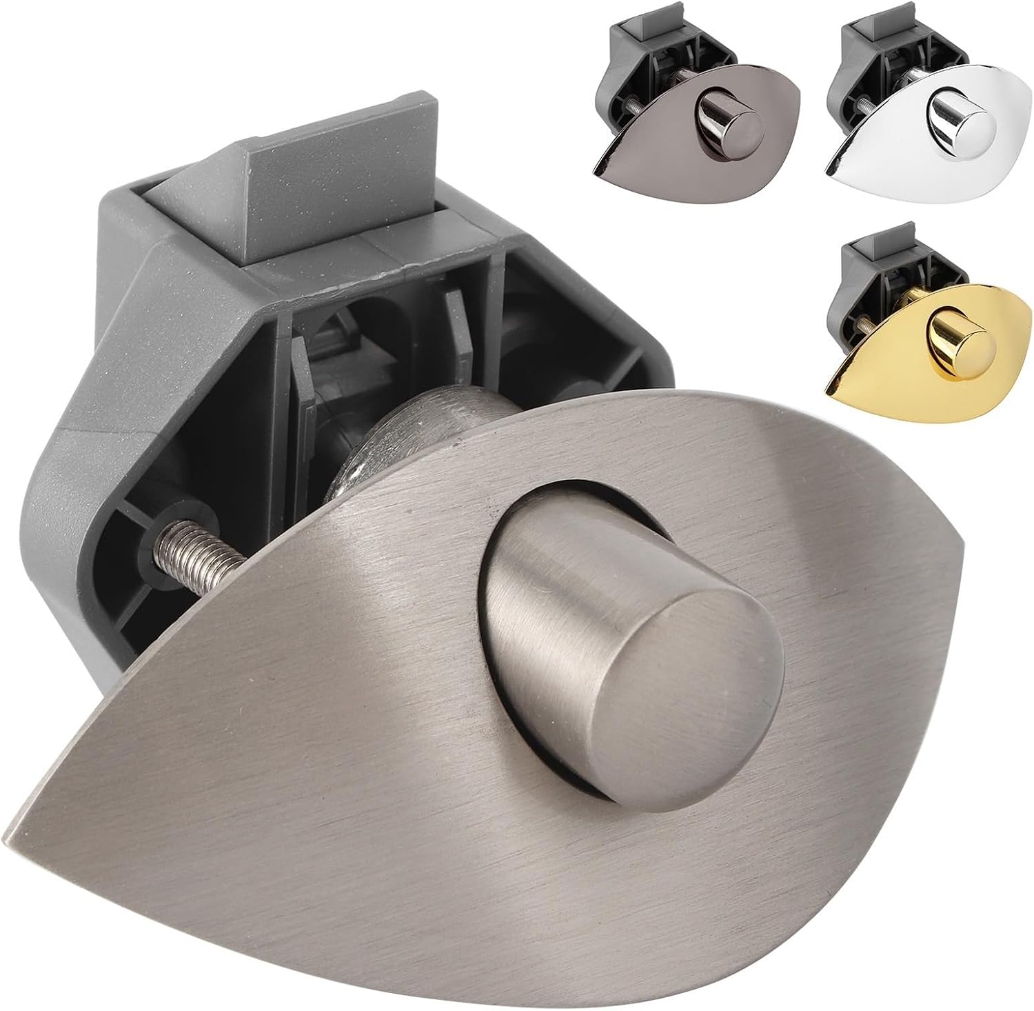 RV Push Lock, Drawer Button Lock Cabinet Door Push Locking for Marine BOAD RV 12‑25mm Wooden Cabinet Door 1Pcs(Type D)