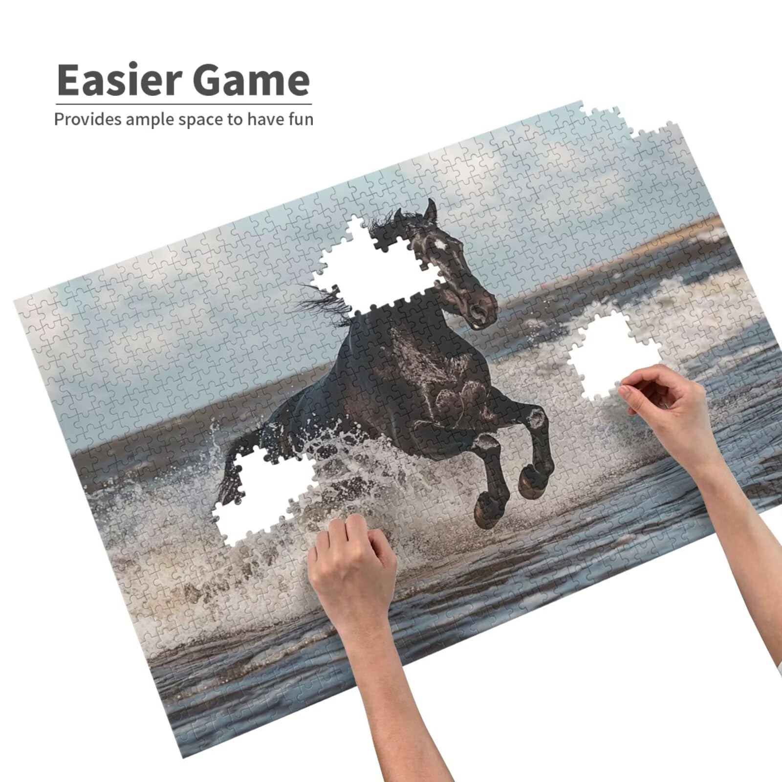 Puzzle 2000 Teile, Puzzle Erwachsene, Holzpuzzle Strand Impossible Jigsaw, Clevere Rätsel, HD Farbe Jigsaw mit Geschenkbox Verpackung for Room Decor, Geschenke für Frauen Tier 100x70cm p-1748