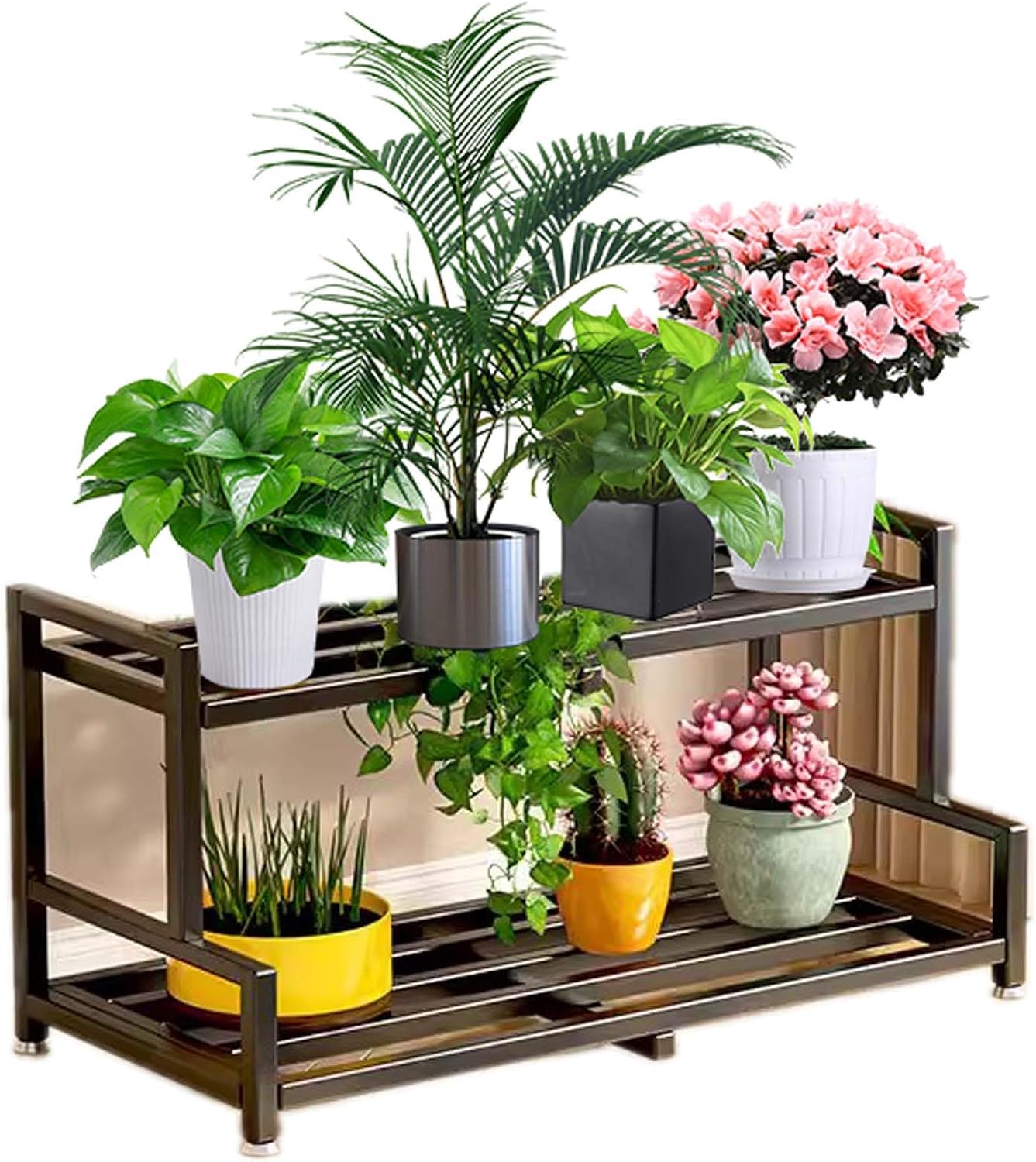 Plant Stand—Modern Metal Plant Stand Indoor Outdoor Tall Corner Plant Shelf Display Stand for Living Room Patio Balcony Heavy Duty Planter Holder for Flower Pot