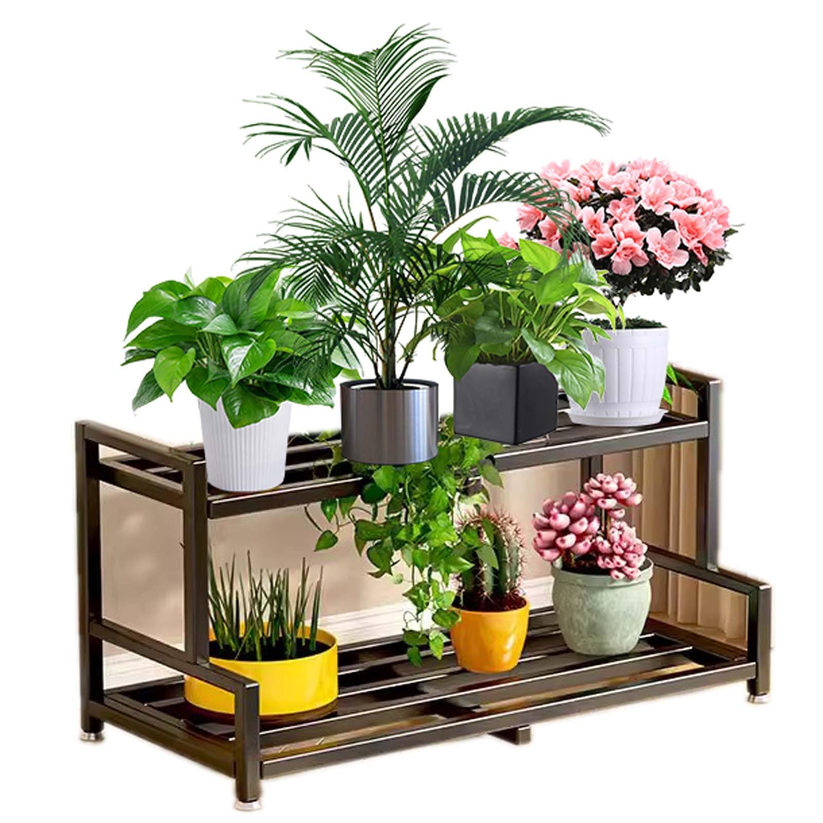 Étagère d'angle pour plantes sur un balcon ou dans le salon