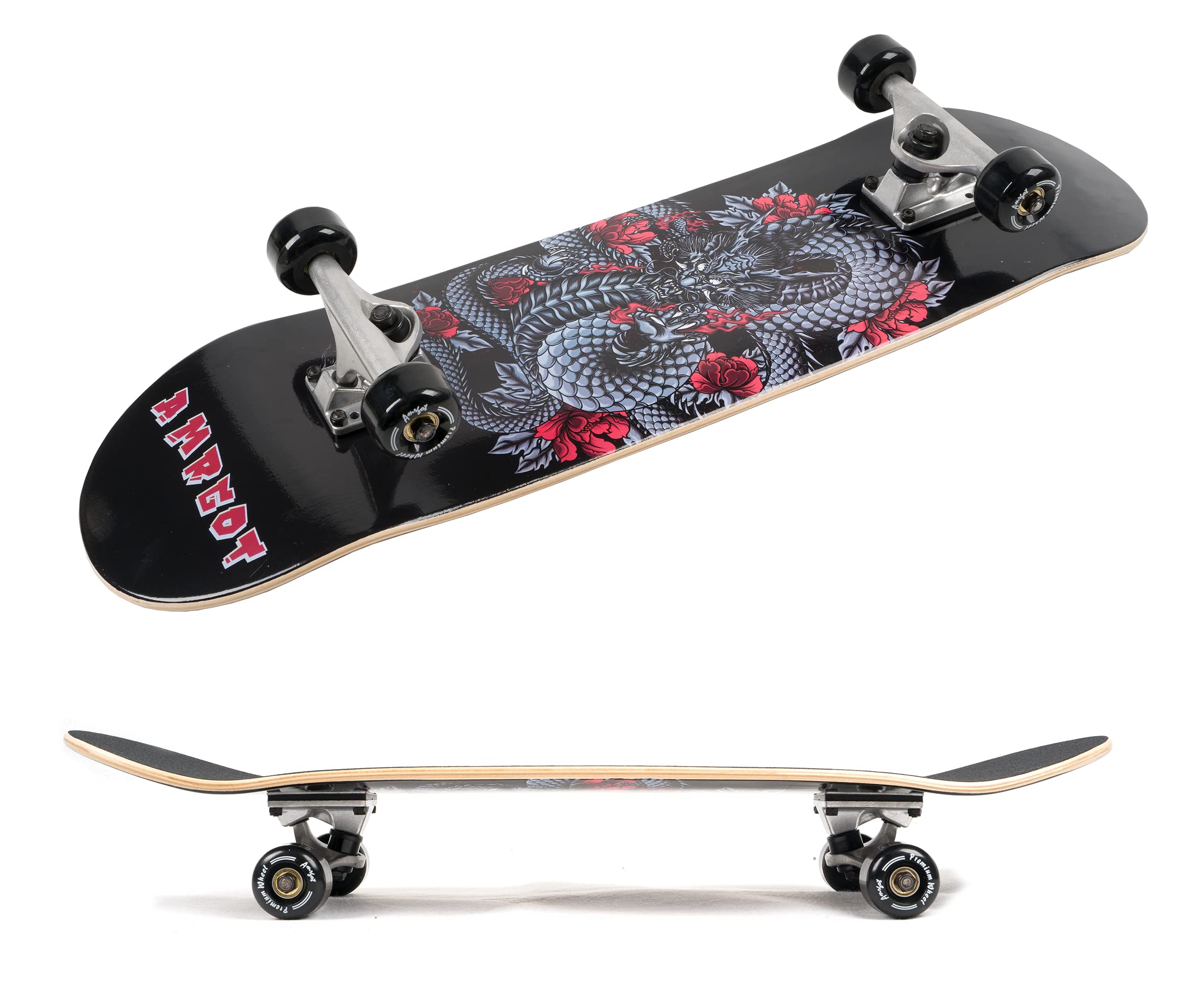 ILAHUI Skateboard Ado Fille Enfant Adulte Débutants- 7 Couches En Bois