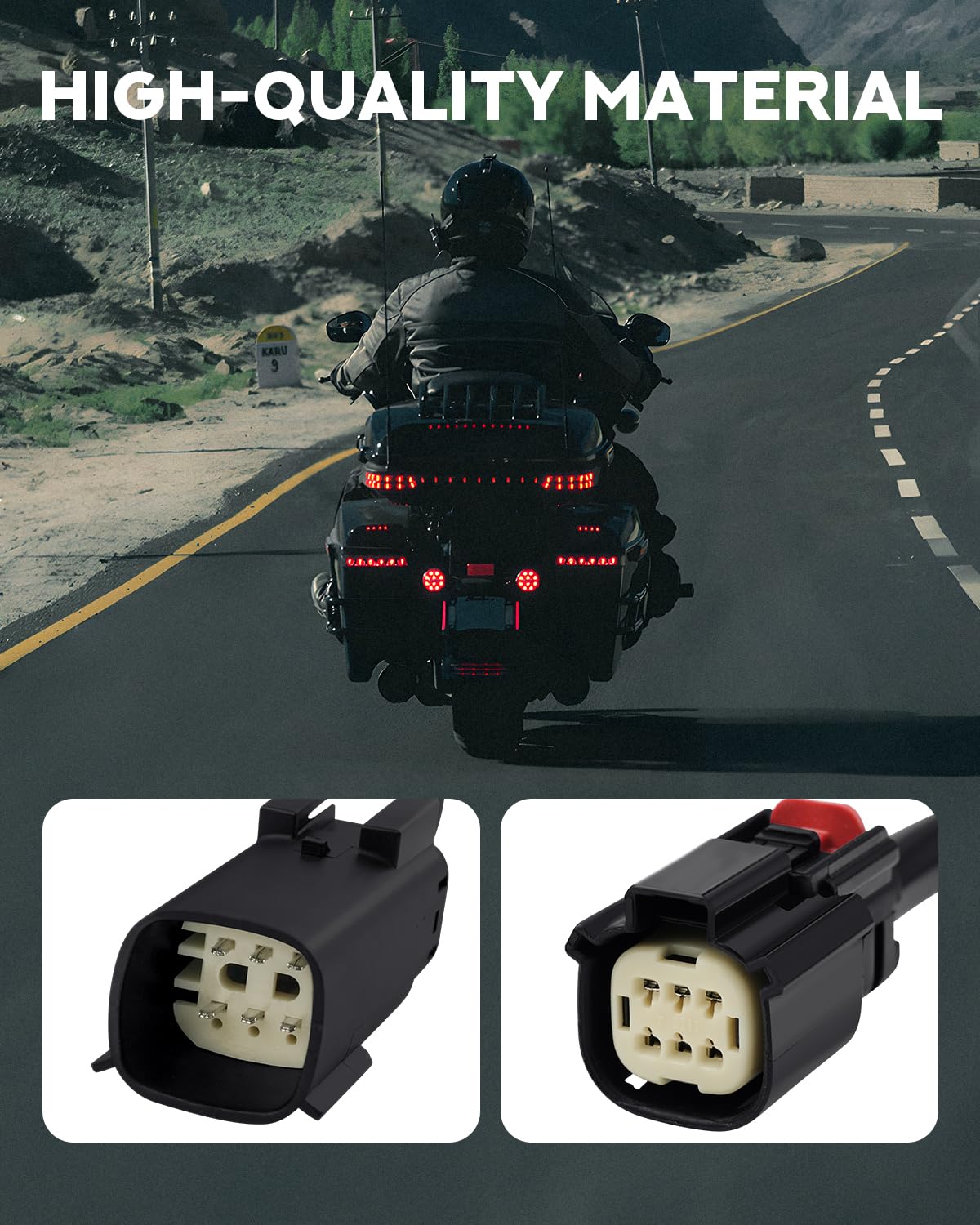 PBYMT Tour Luggage Pack Quick Disconnect Wiring Harnesses, Plug and Play Power tap Harnesses Fit for Harley Touring Road Glide, Road King, Street Glide, Electra Glide Standard and Select CVO 2014-2024
