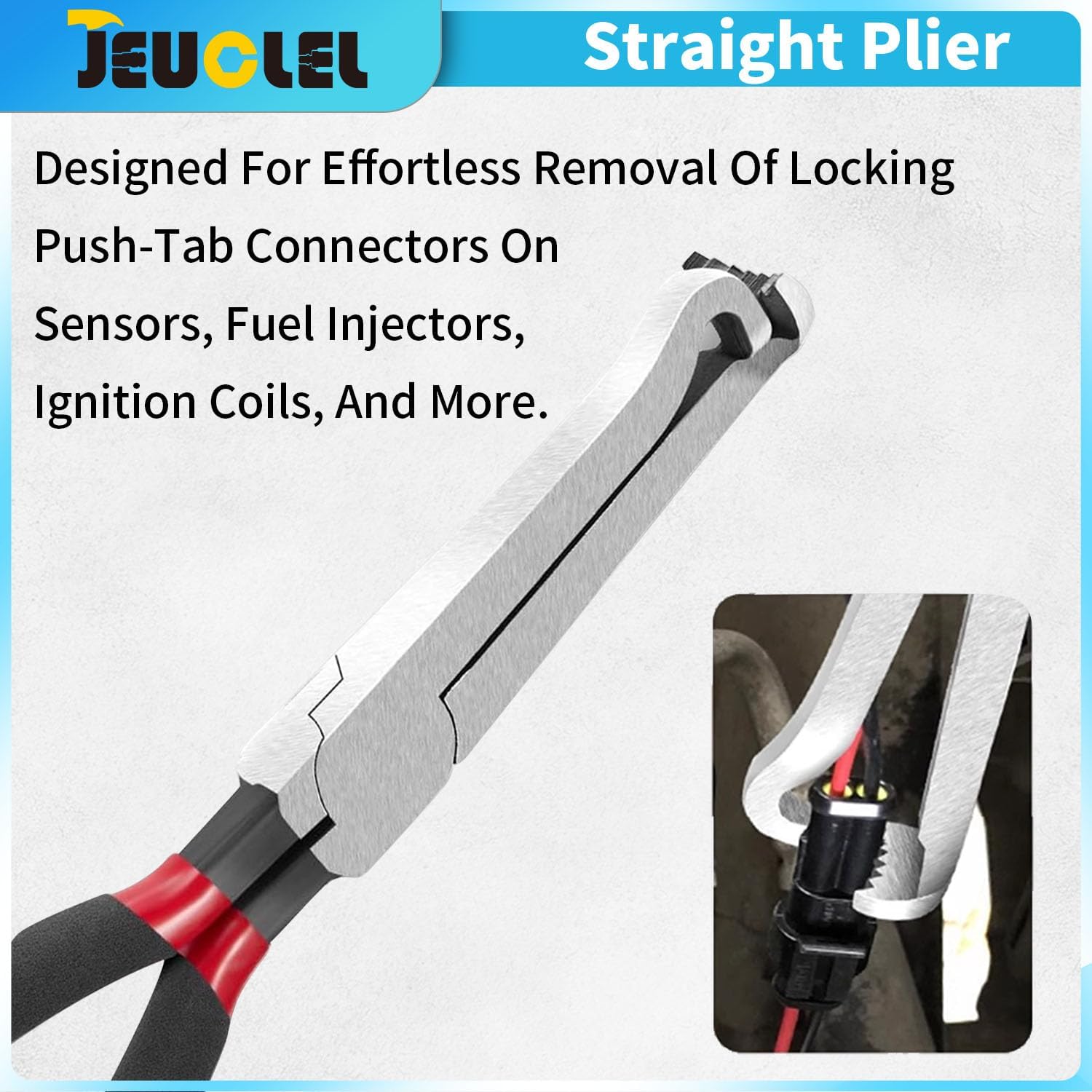4PCS Professional Electrical Disconnect Pliers for Cars‌, Automotive Electrical Connector Separator Tool, ‌Hose Clamp Pliers, Electrical Plug Pliers‌ & ‌Connector Removal Tool‌ Kit