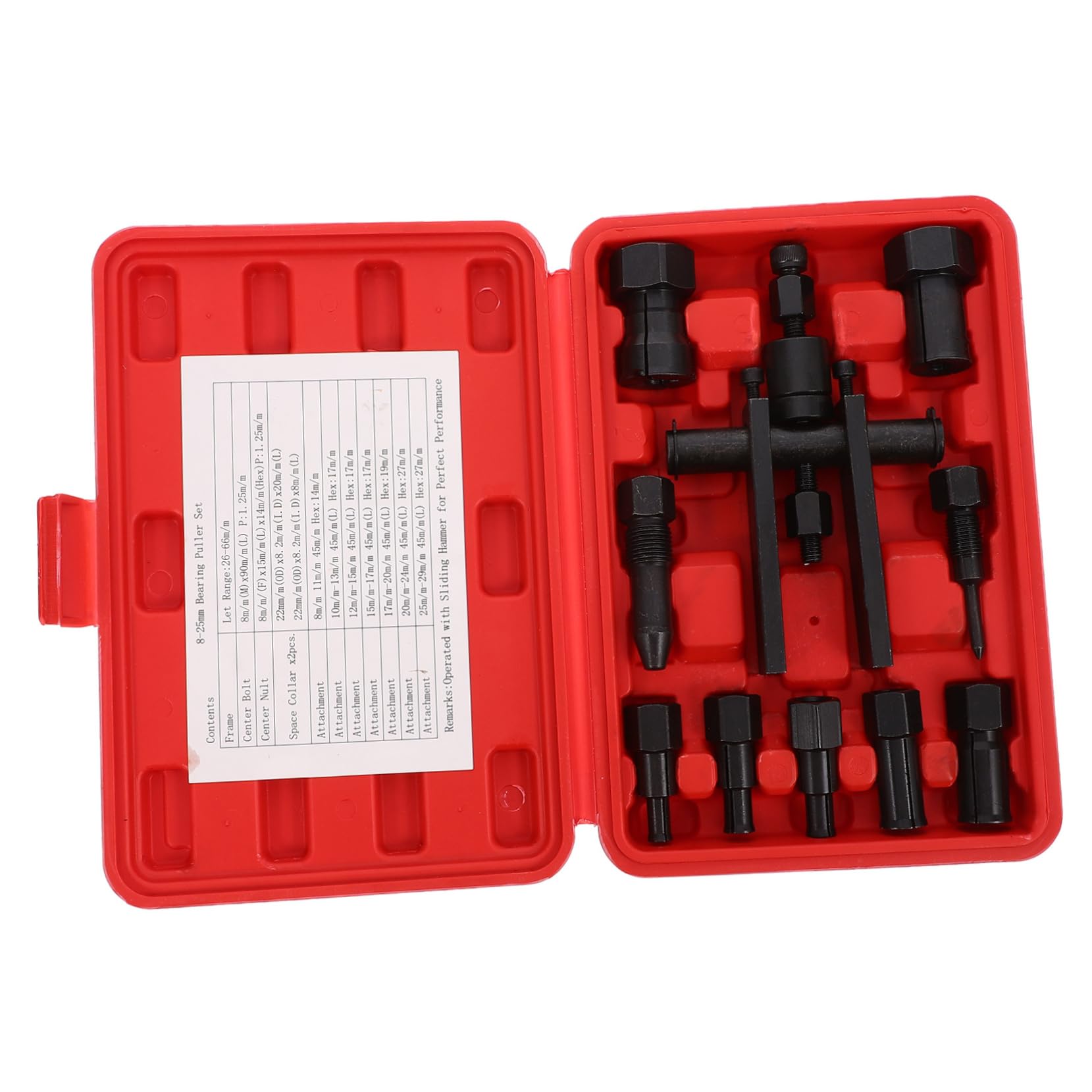 ABOOFAN 10Pcs Motorcycle Bearing Removal Puller Tool Durable Two Jaw Extractor with Storage Box for Easy Maintenance and Disassembly of Motorcycle Bearings