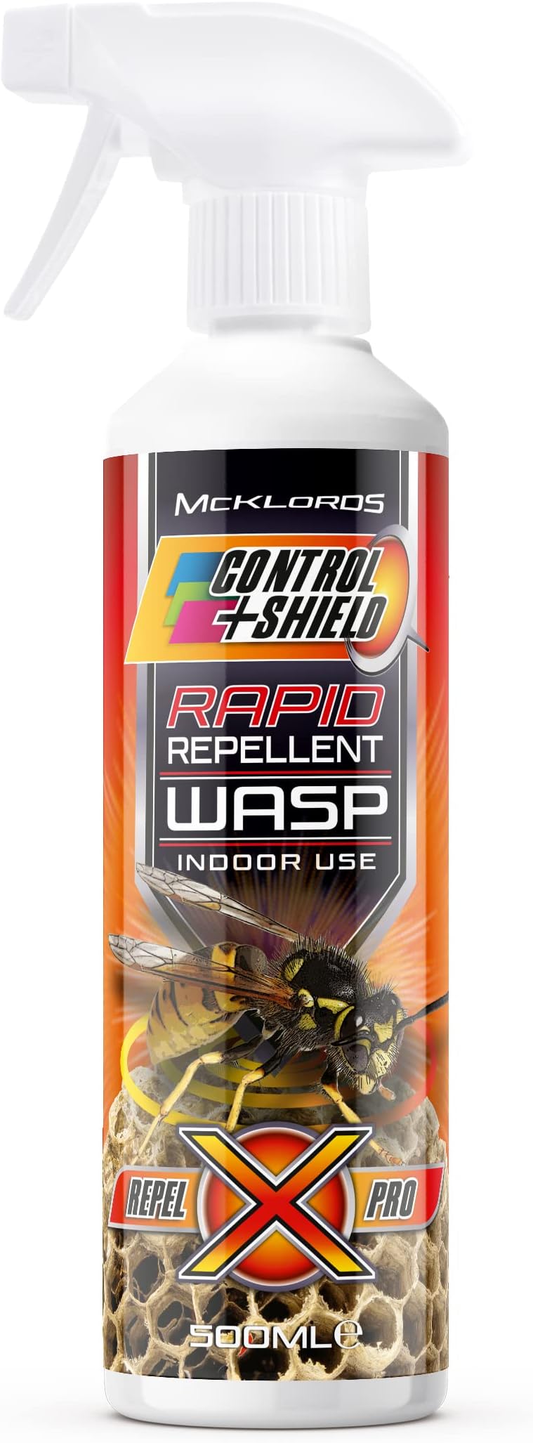 FAM0718 Wasp Repellent Deterrent Spray Natural Eco Pest Control for Indoors and Outdoors - Contains Citronella & Geraniol 500ml, Clear