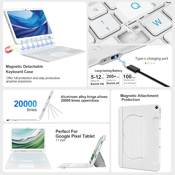 マグネットキーボードケース Google Pixel Tablet 11インチ 2023 用