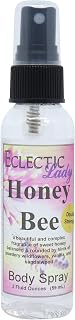 Eclectic Lady Honey Bee Body Spray, Double Strength, 2 ounces, Body Mist for Women with Clean, Light & Gentle Fragrance, Cologne with Soft, Subtle Aroma For Daily Use