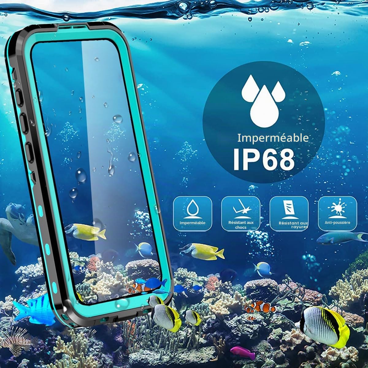 AICase Coque étanche pour iPhone 16e/iPhone 17e, MagSafe, résistante à la Neige et à la poussière, certifiée IP68, Protection 360°, pour iPhone 16e 2025/iPhone 17e 2026 de 6,1"