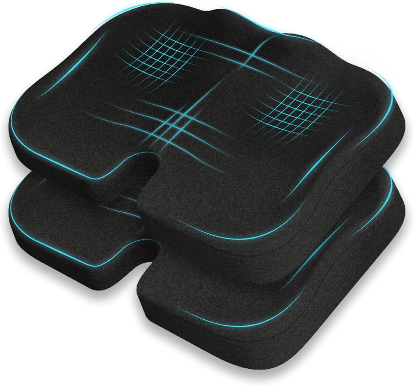 Stadium Seat Cushion, Extra Thick 50D High-Density Bleacher Cushion with Carry Handle, Non-Slip Water-Resistant Stadium Cushions for Bleachers & Outdoor Events(2-Pack)