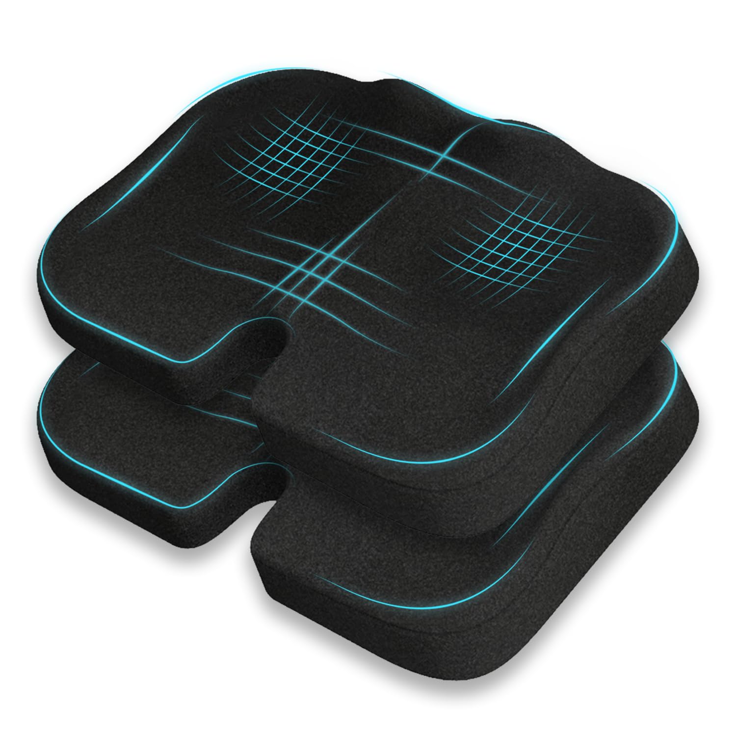 Photo 1 of Chicvault Stadium Seat Cushion, Extra Thick 50D High-Density Bleacher Cushion with Carry Handle, Non-Slip Water-Resistant Stadium Cushions for Bleachers & Outdoor Events(2-Pack)