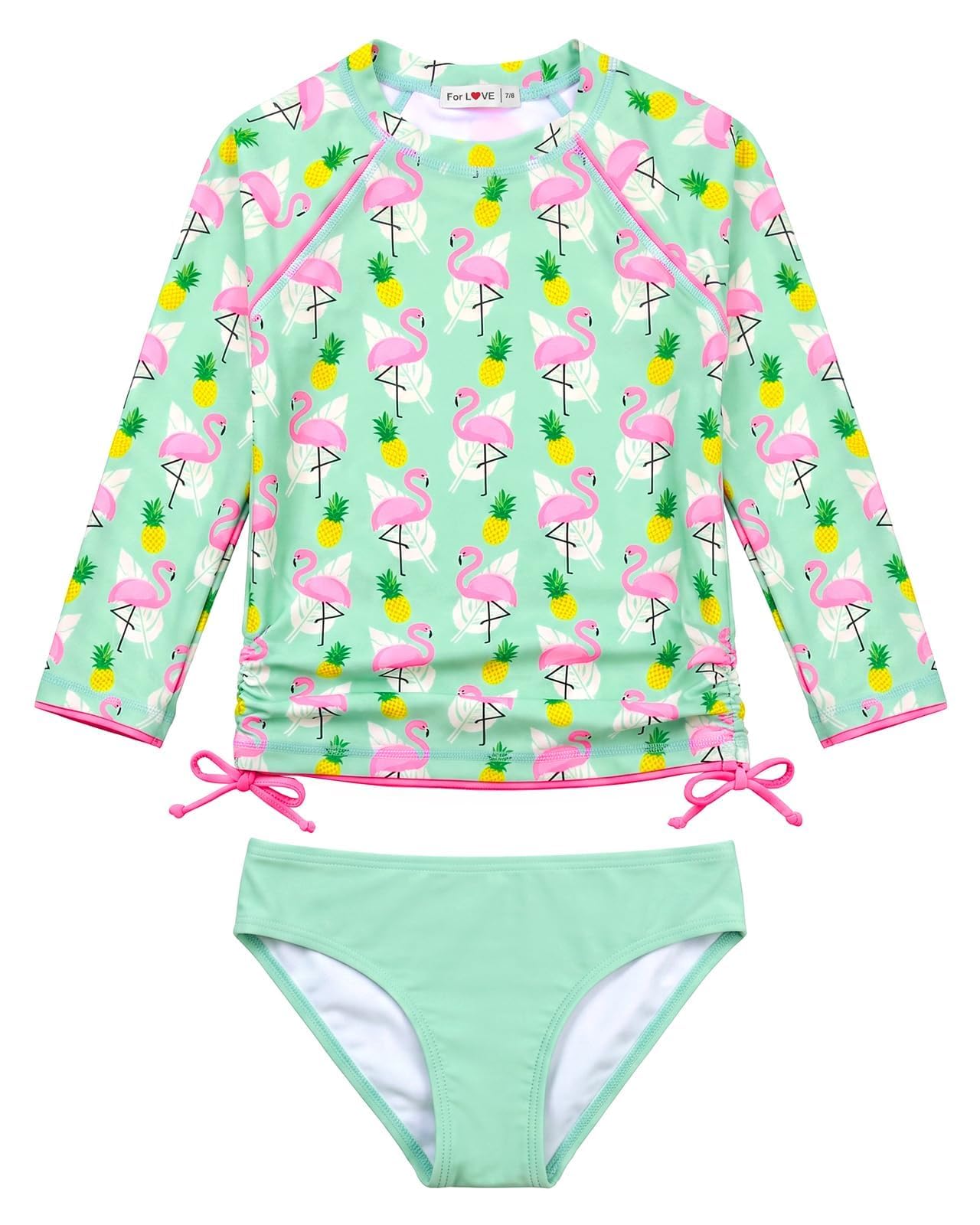 weVSwe Traje de baño para niñas, con dobladillo raro, protección UPF 50+