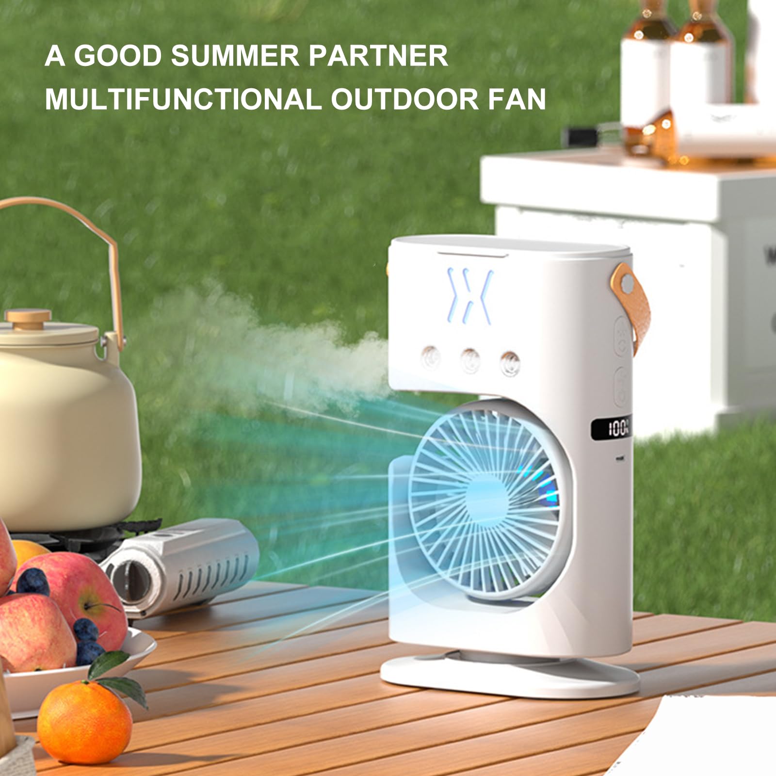 Multifuntional Ventilatore Esterno USB Scrivania Umidificazione Ricaricabile Viaggio Ufficio di Raffreddamento Per Soggiorno Ventilatore Portatile
