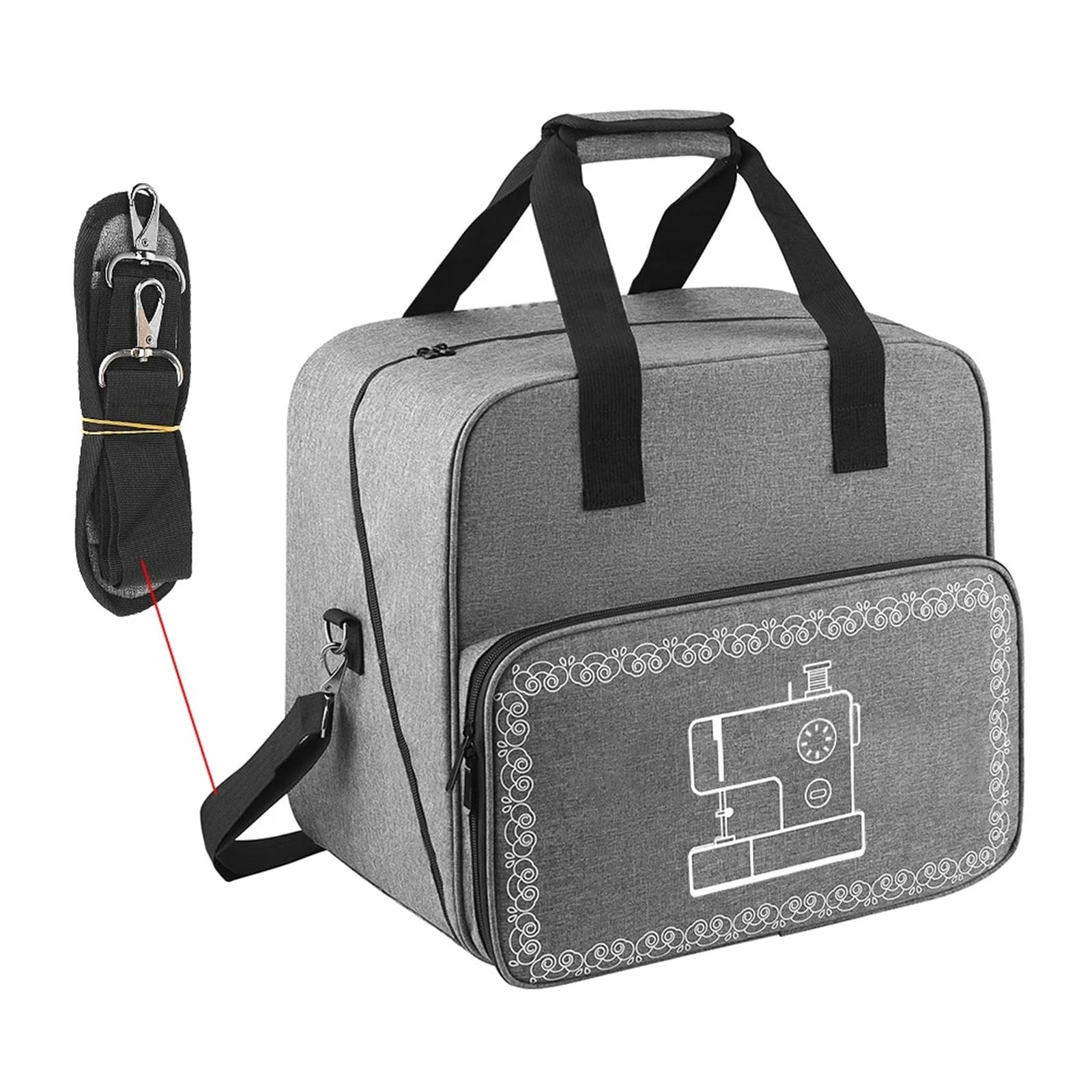 Bolsa de Gran Capacidad for máquina Coser, portátil, for Viaje, for Guardar Hilo, Organizador for el hogar, Accesorios(Gray)