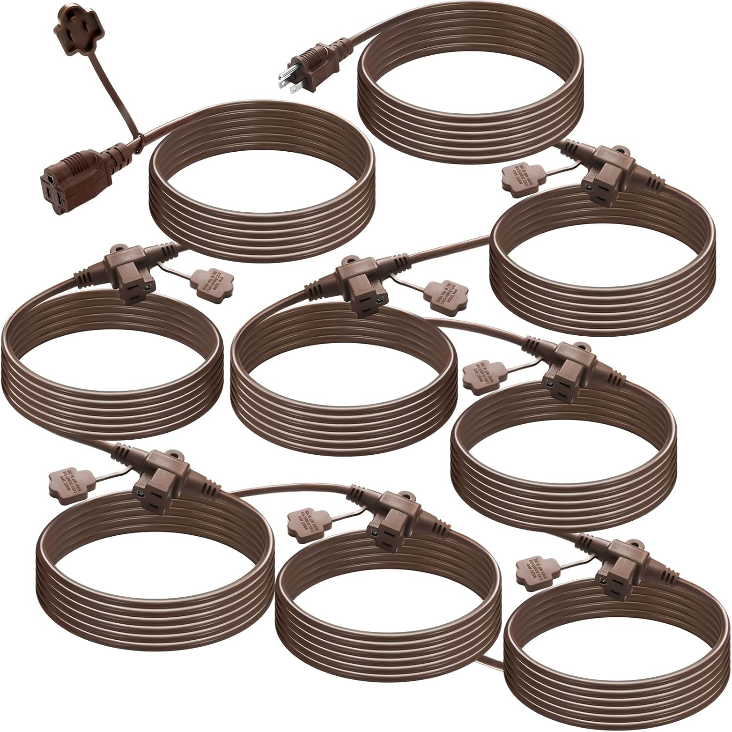 Kanayu 75 ft outdoor extension cord with 9 outlets