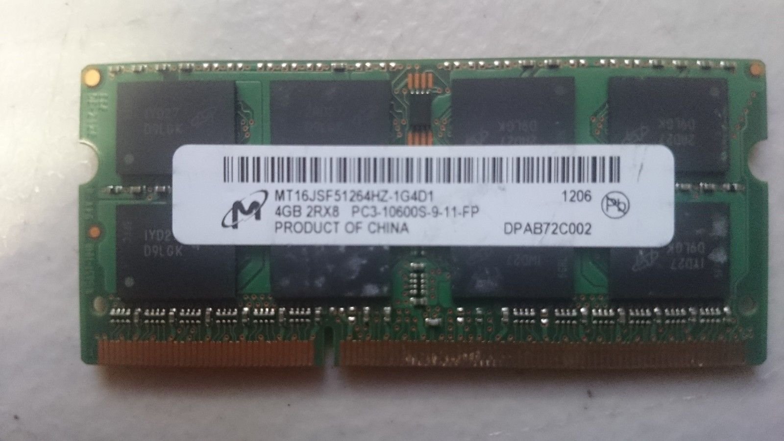 Micron 4gb Pc3 Ddr3 1333mhz Non Ecc Memory Module Mt16jsfhz 1g4d1 Buy Online In Jordan At Desertcart