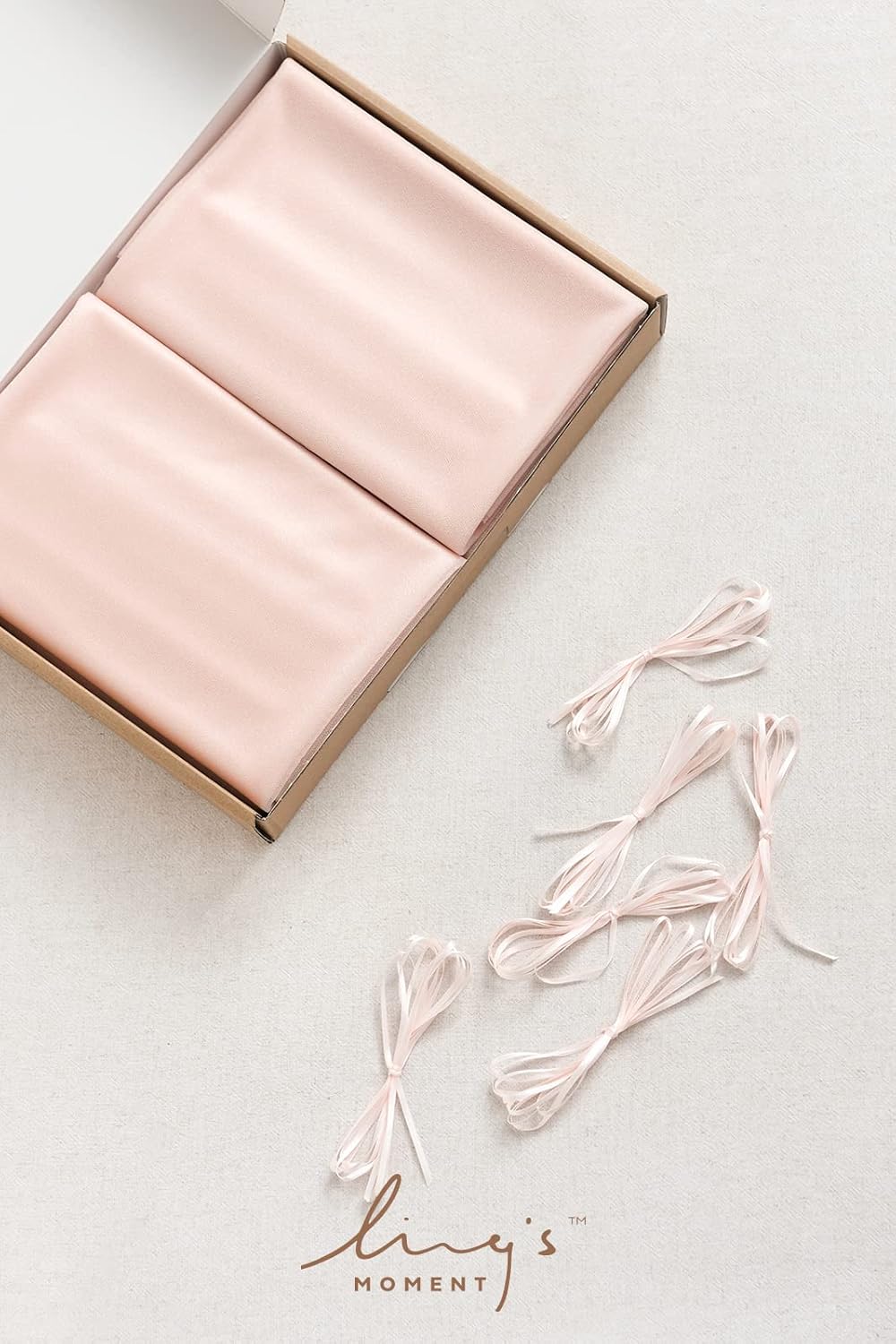 Ling's moment 6-Pack 10ft Blush Pink Sheer Chiffon-Like Table Runner with Silver Sparkle Table Decor for Wedding Rustic Boho Shower Party(Blush, Set of 6)