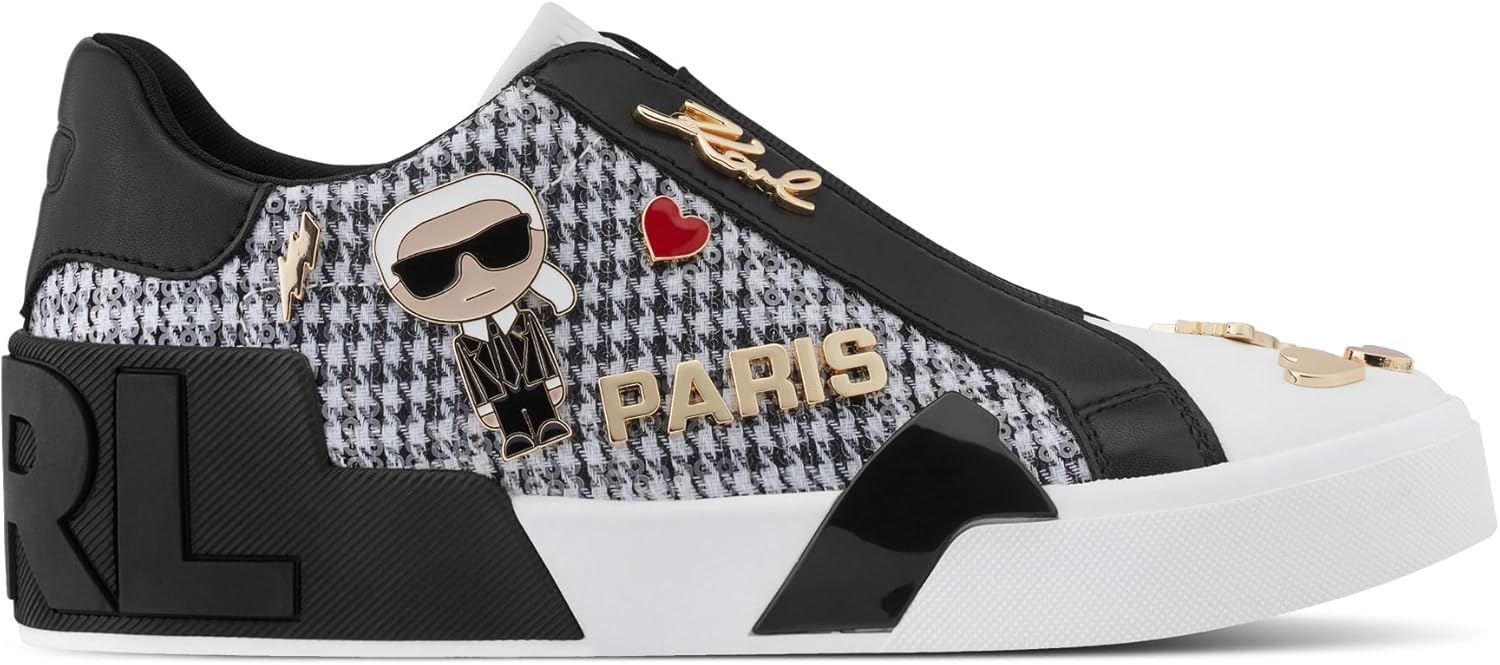 Karl Lagerfeld Womens Mavise Slip on Sneaker with Pins - Image 2