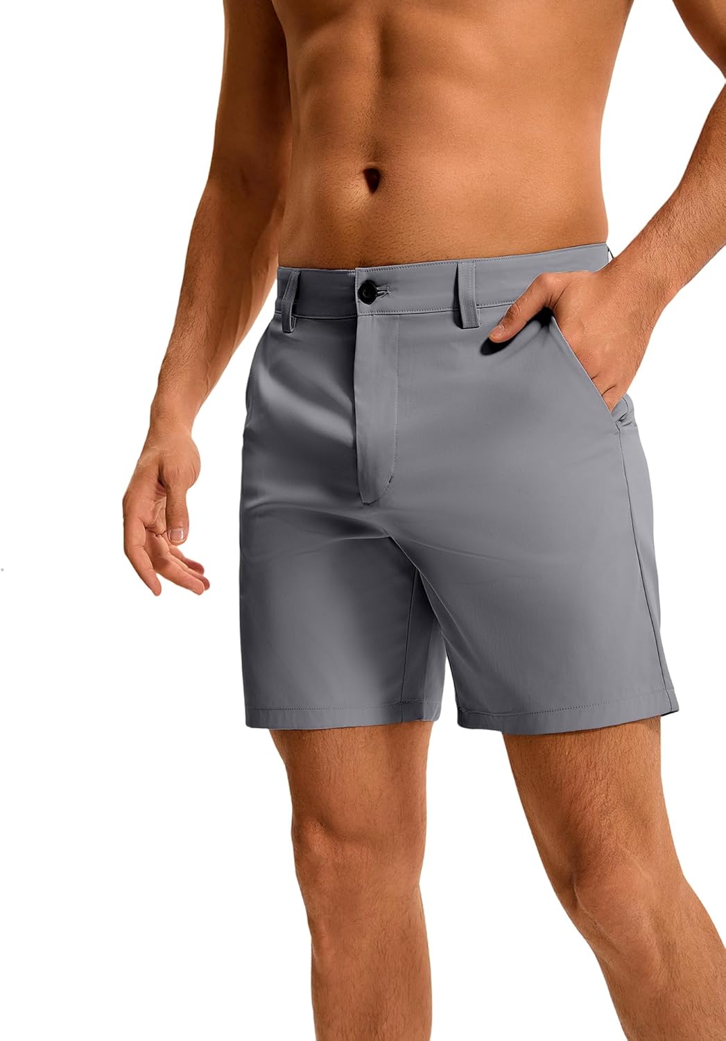 Men's Golf Shorts 7 Inch Inseam, Quick Dry Stretch, Flat Front with 5 Pockets, Lightweight Casual Work Shorts - Image 2