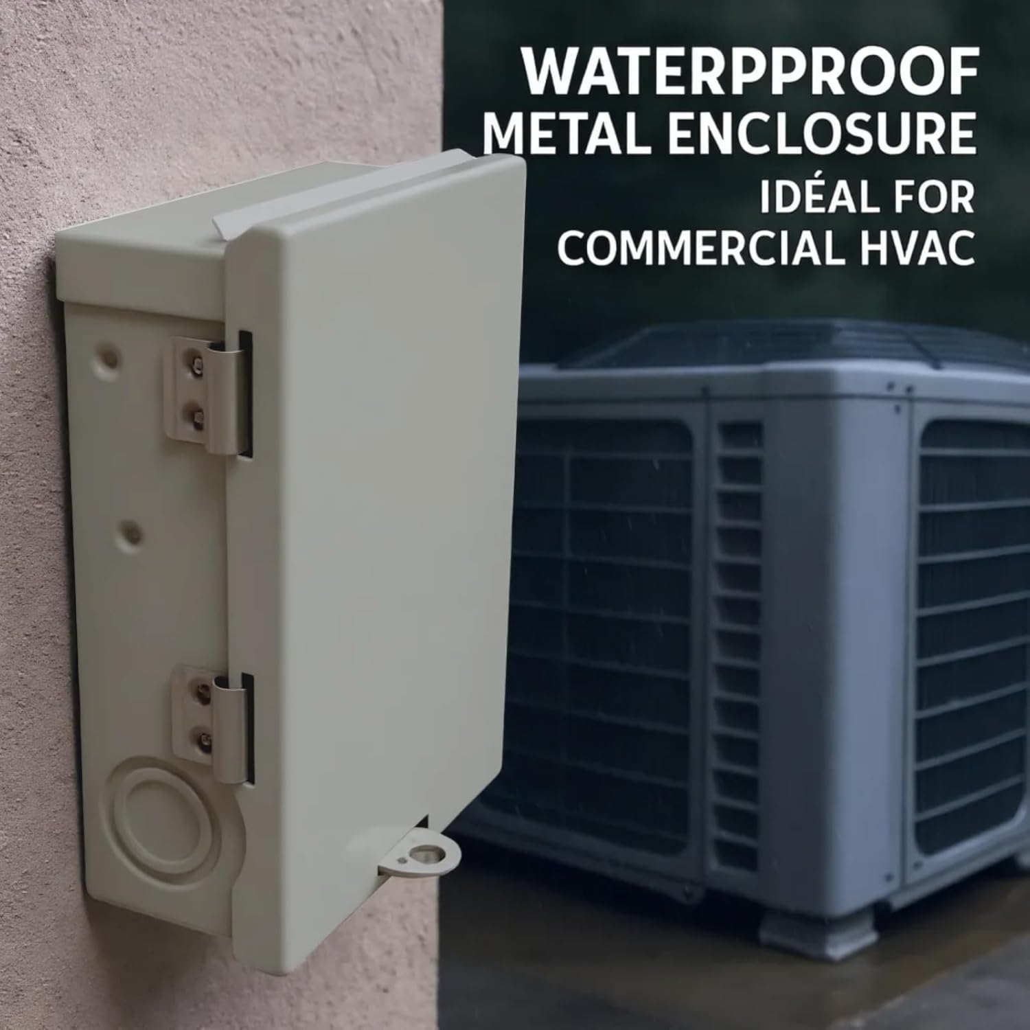 240V 30A Fused AC Disconnect Box, 1 PHASE 3 WIRE, Outdoor Waterproof Metal Enclosure with Pull-Out Switch for Home & Light Commercial HVAC, Condensing Units & Air Conditioning Systems-UL Listed