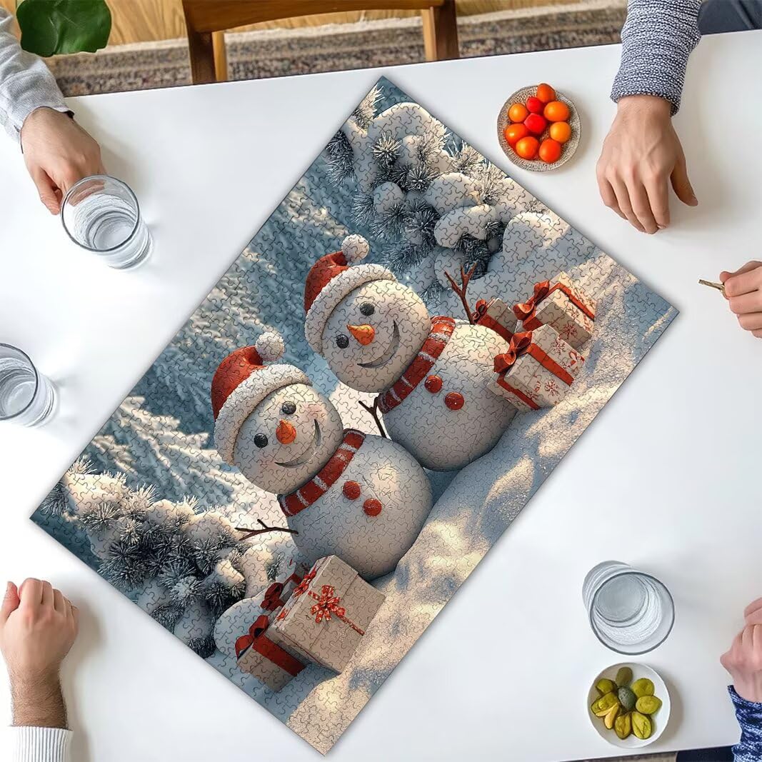 Puzzle 1500 sztuk, drewniane puzzle świąteczne dla dorosłych, prezenty