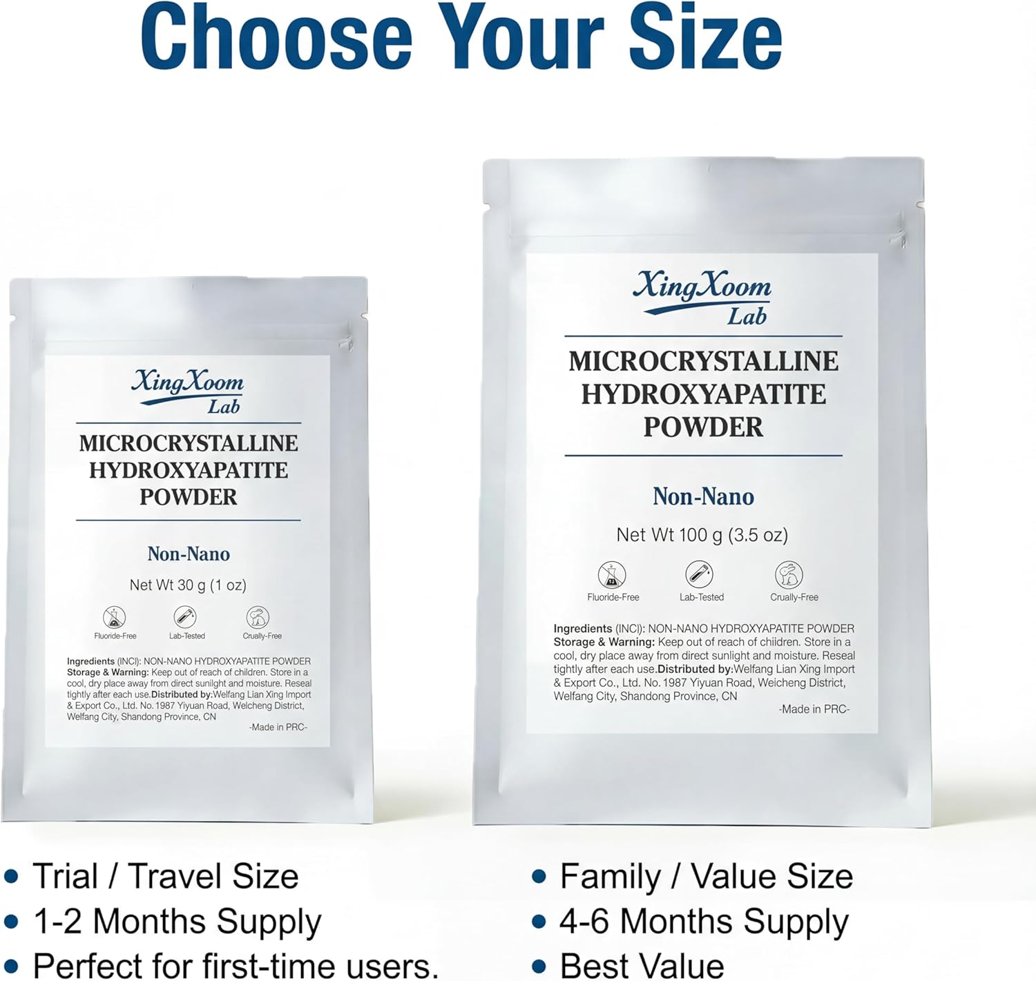 Lab Microcrystalline Hydroxyapatite Powder (Non-Nano) – 100% Natural Tooth Powder for Gentle Enamel Care – Fluoride-Free DIY Ingredient (30g) - Image 4