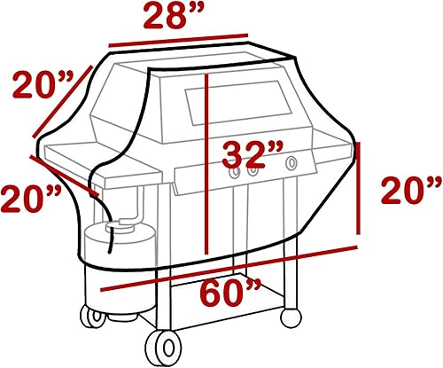 Miniatura 5 de LAMINET Cubierta de plástico transparente resistente al agua para muebles de exterior, cubierta de parrilla de gas de 60 pulgadas, protección de 3
