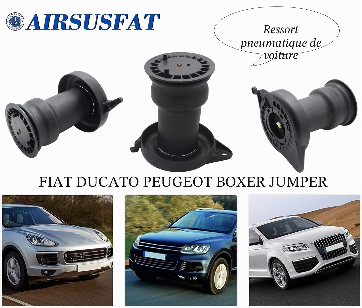 1350998080 Paire de sacs à ressorts de suspension arrière compatibles avec For Fiat Ducato Peugage Boxer Jumper 2007-2016 (gauche ou droite)