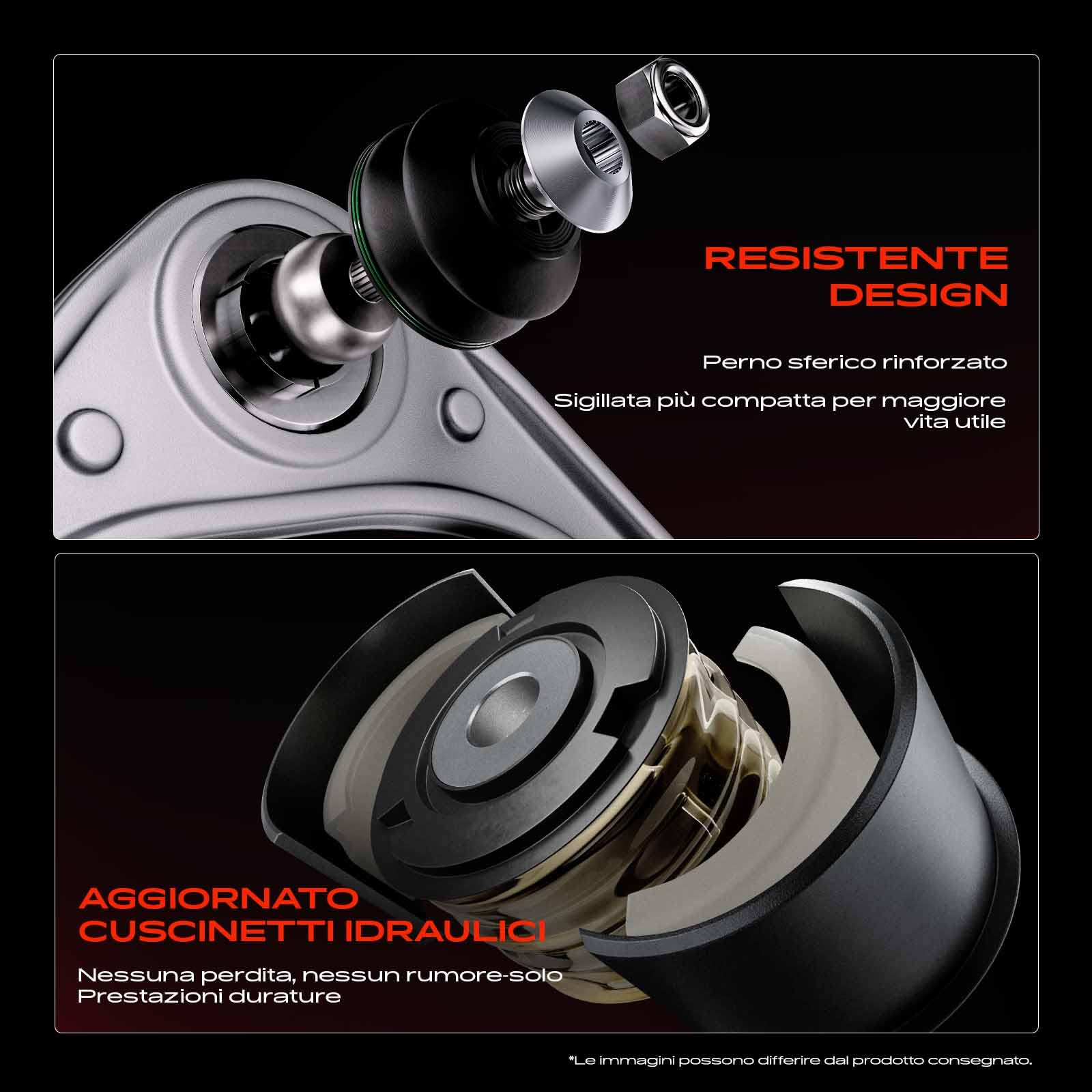 Frankberg 8x Set di bracci trasversali Compatibile con Serie 3 Compact E46 Serie 3 Touring E46 Serie 3 E46 Serie 3 Cabriolet E46 Z4 R.o.a.d.s.t.e.r E85 Replace# H134329