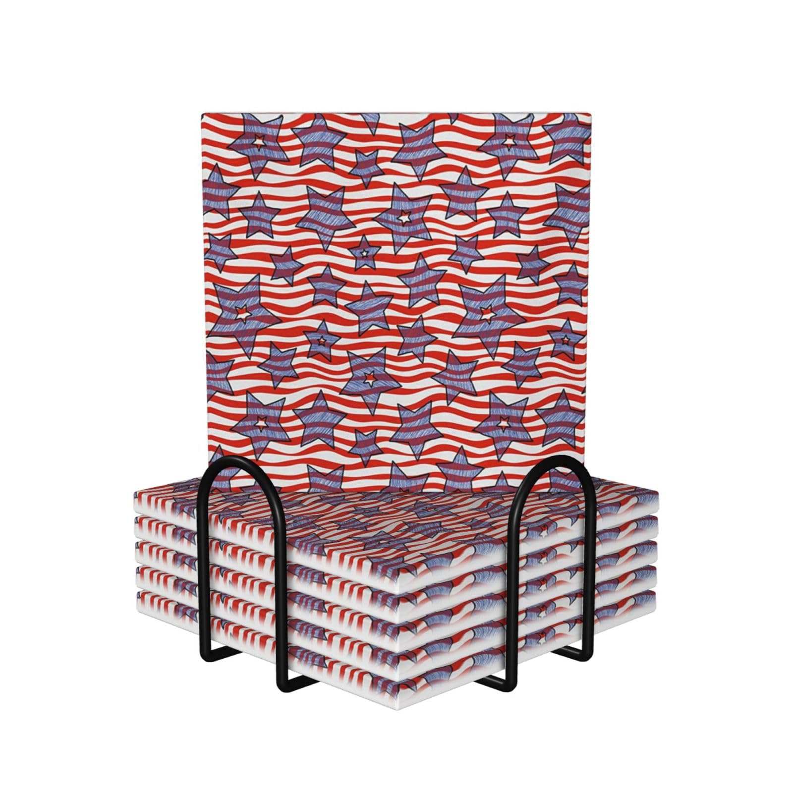 Dessous de verre absorbants en céramique motif vagues pour bureau et maison