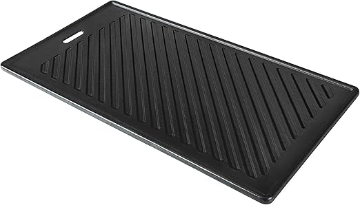 Monument Grills 9.45" x 17.7" 96333 Reversible Cast Iron Cooking Plate for Monument Denali 405, Denali 425, 35633, 24633, 24367, 41847NG, 77352