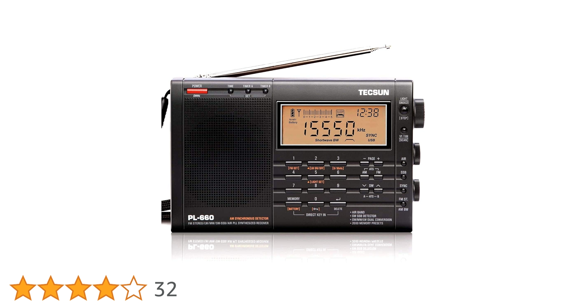 Amazon.co.jp: TECSUN PL-660 (黒) FM/LW/MW/SW/AIR エアバンド
