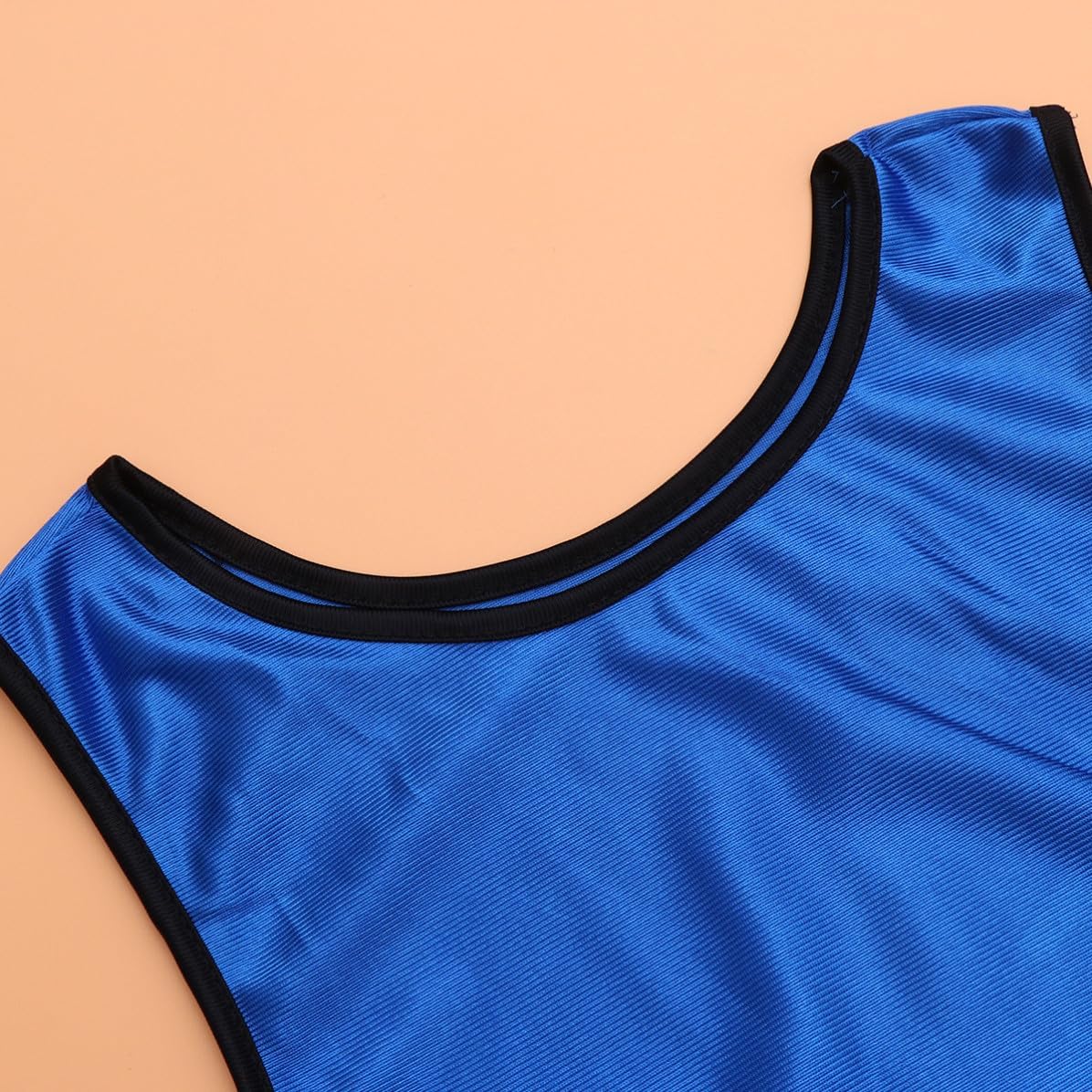 Alasum 6pcs Lightweight Polyester Team Vests for Boys, Bright Blue Summer Practice Jerseys, Easy to Dry Sleeveless Shirts for Group Activities and Sports Training