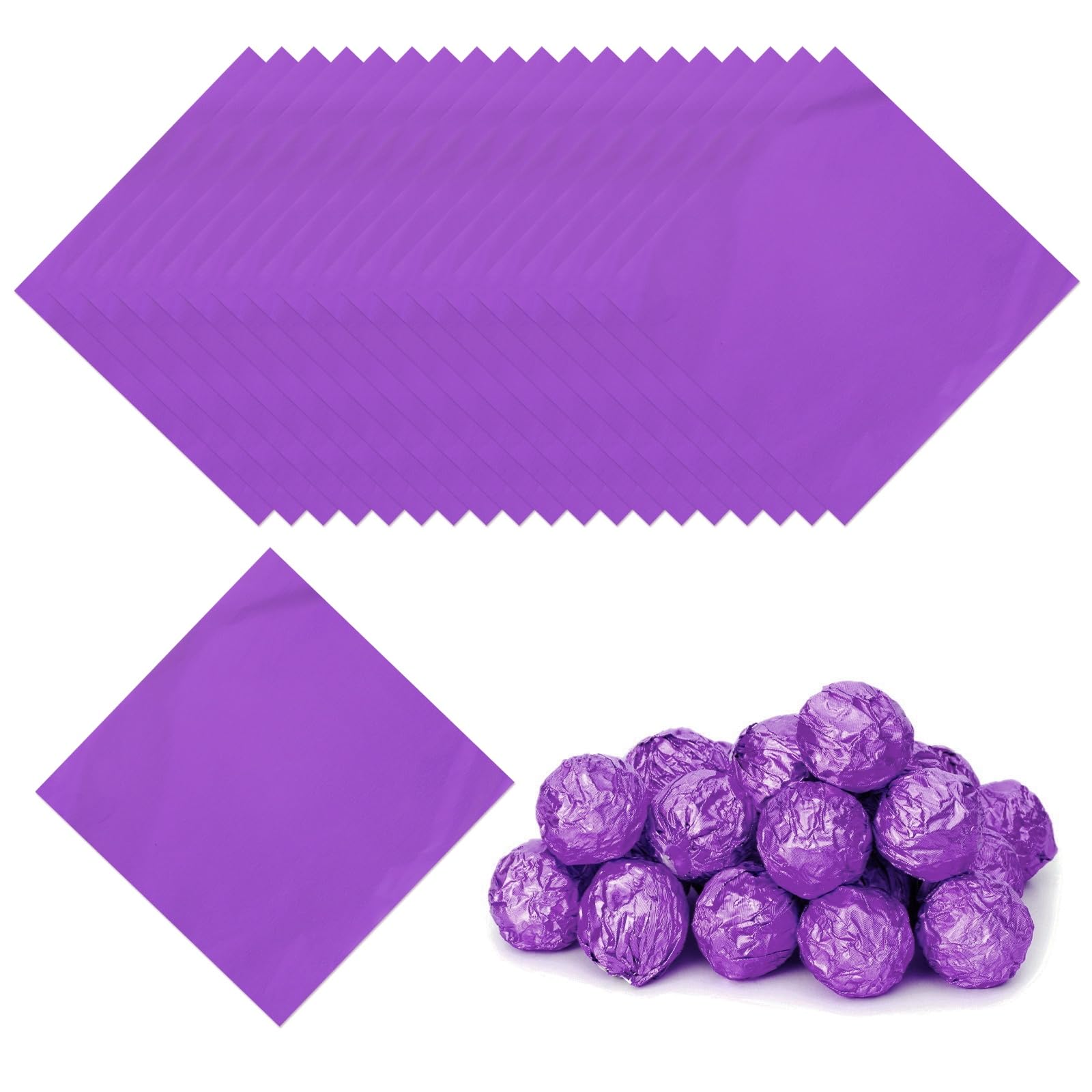 PATIKIL 4x4 Inch Foil Candy Wrappers