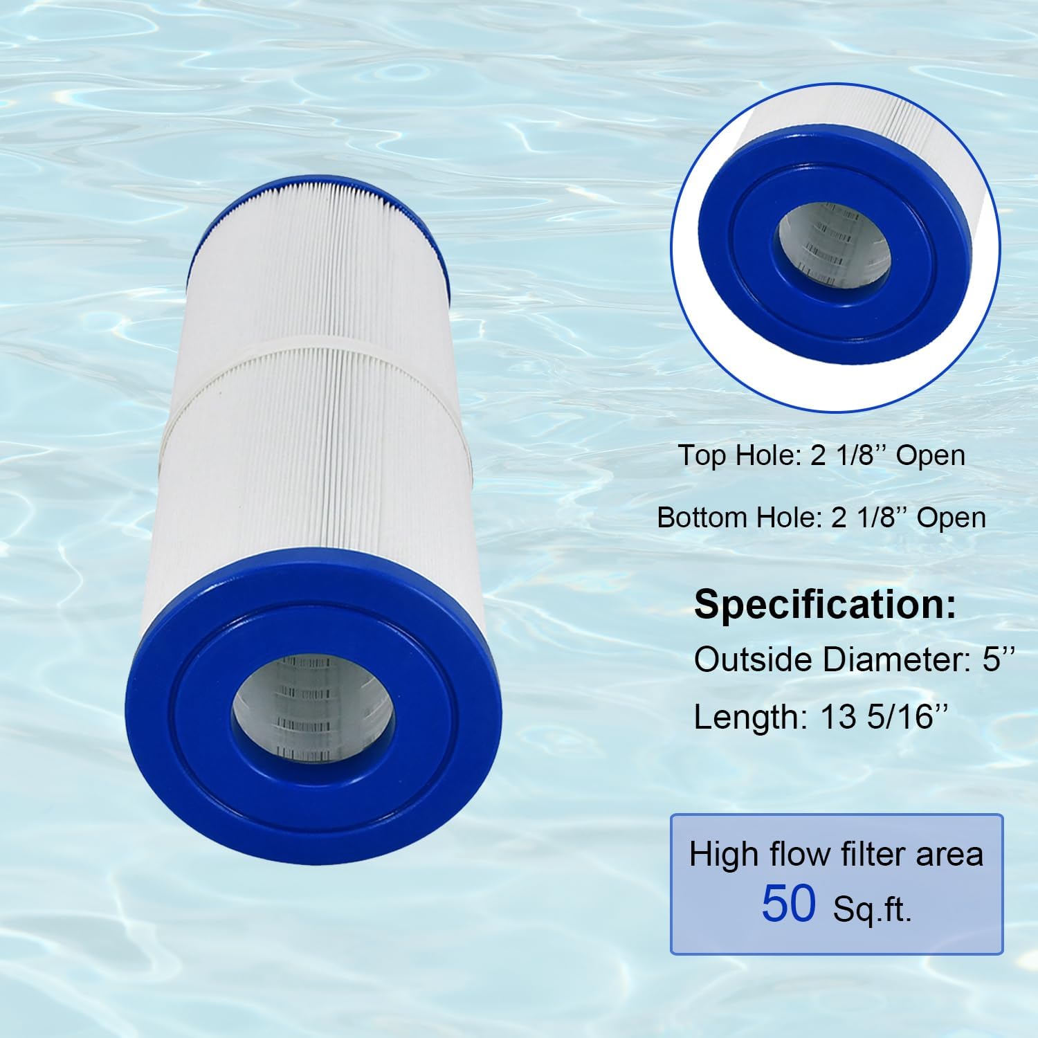 PRB50-IN C-4950 Spa Hot Tub Filter FC-2375 FC-2390 for Filbur FC-2370 FC-2380 FC-2392 for Pleatco PRB25-IN PRB37-IN for Guardian 413-212-02 03FIL1600 17-2380 817-5000, 50 Sq. Ft Spa Filter Cartridge - Image 3