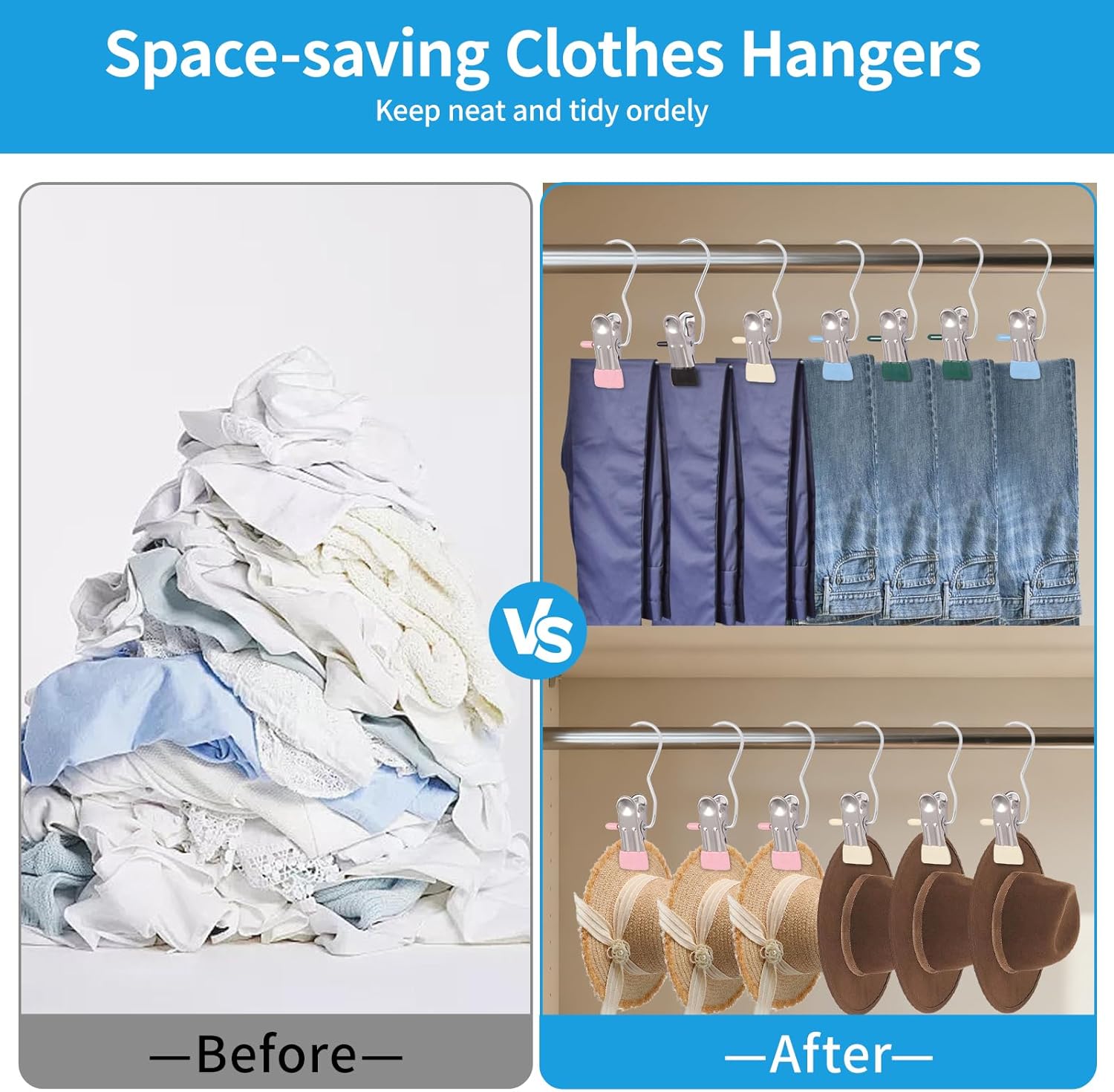 Heavy Hanr Clips for Closet, Laundry Hooks Hanging Clips with,