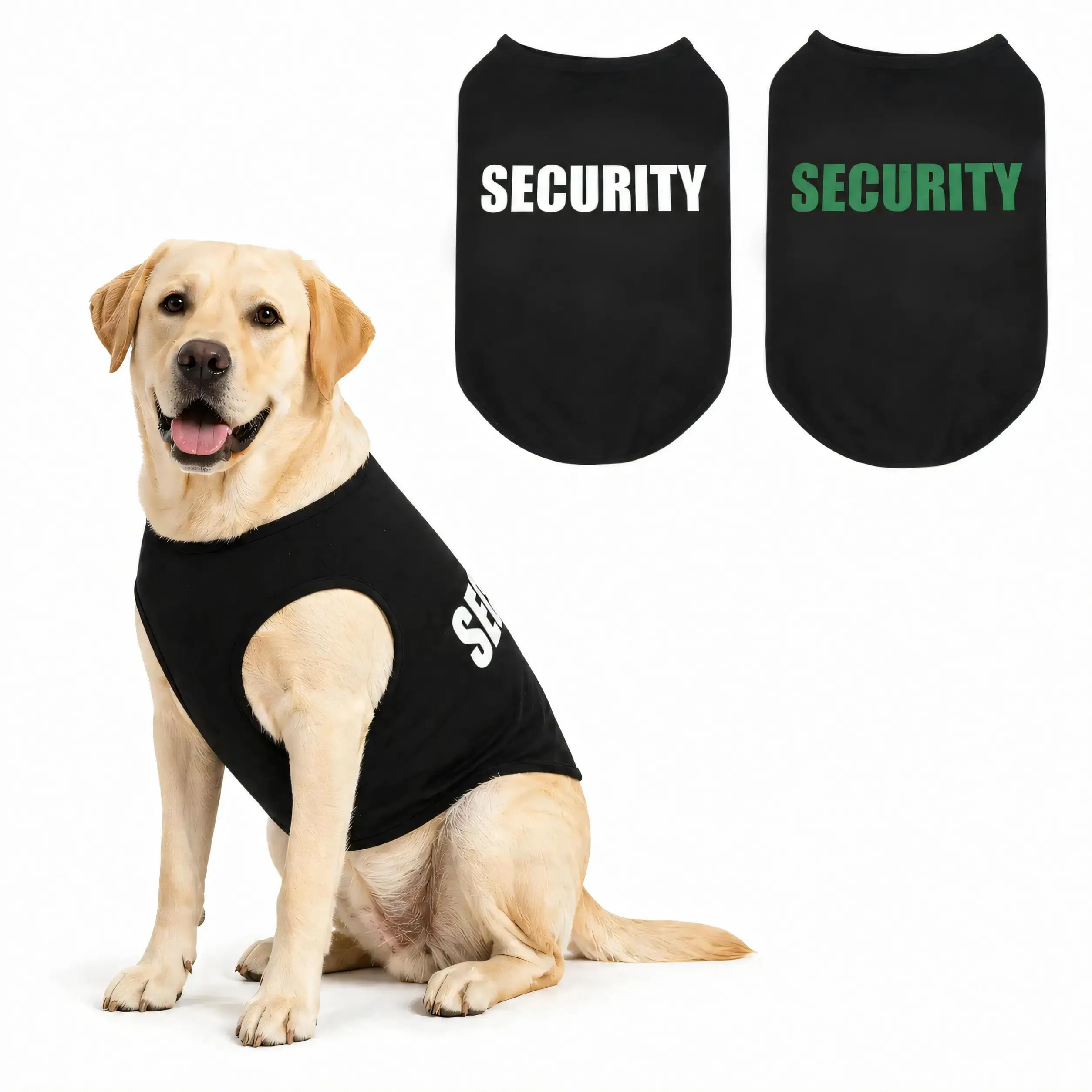 Chaleco de seguridad mejorado para perro, para cachorros, gatos y perros, tela técnica con impresión fluorescente, grande, mediano y pequeño (E6XL, negro)