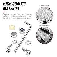 Vista 4 de WZP Tornillos antirrobo para matrícula, juego de tornillos de placa de matrícula de acero inoxidable resistentes a manipulaciones, tornillos
