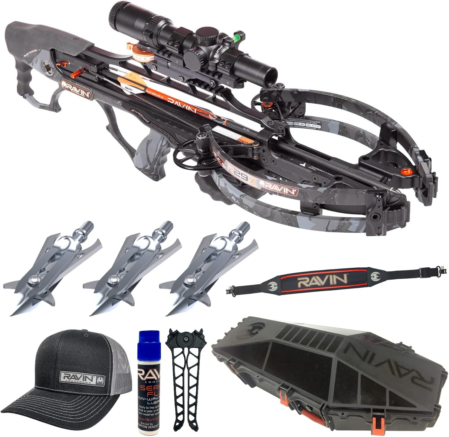 Ravin Crossbows R29X Sniper (Predator Dusk Camo) Package Hunter's Bundle (7 Items)