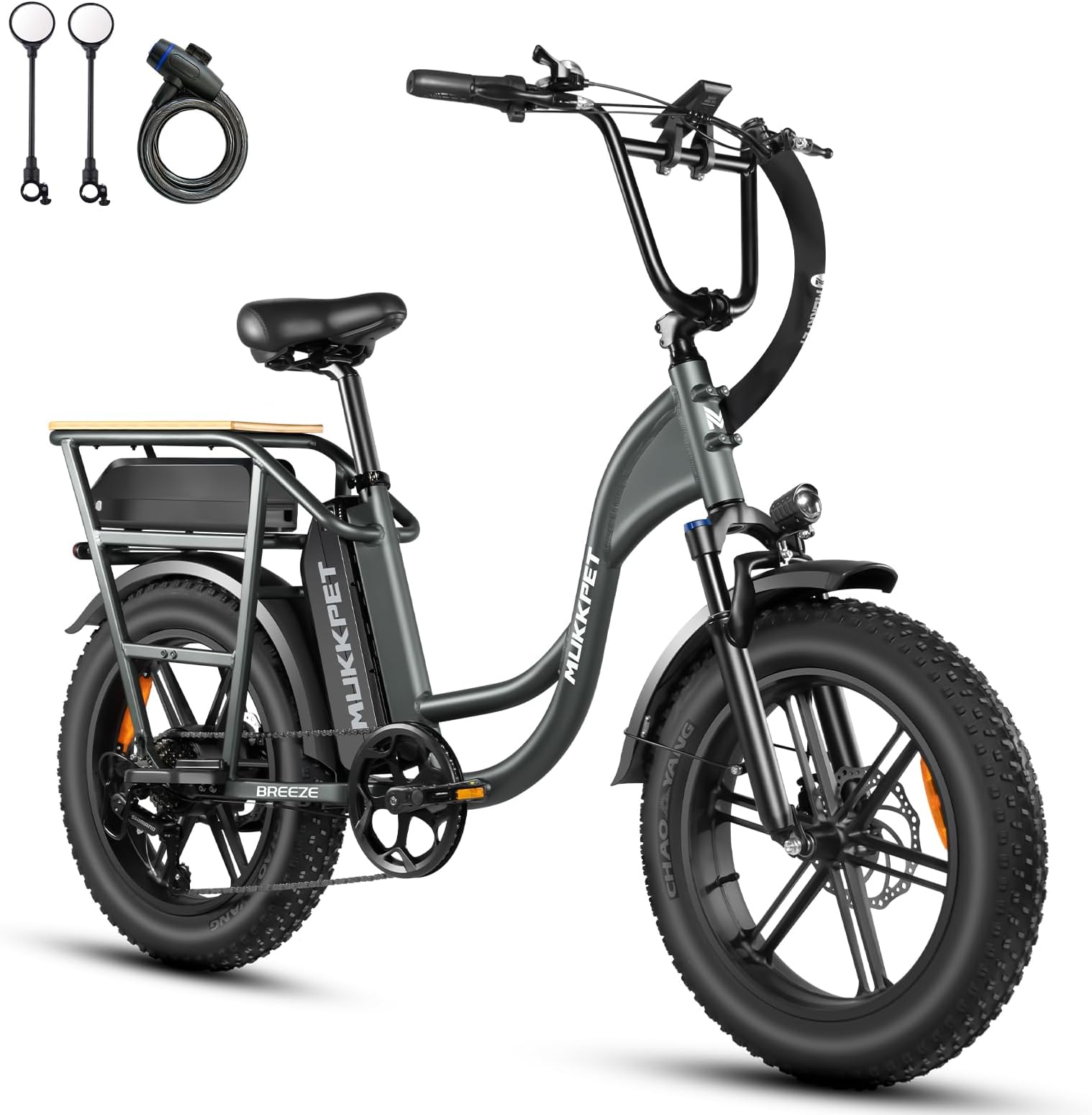 Breeze 2 Seater Electric Bike, 1500W Peak Motor | 120Miles | 30AH Dual Batteries Ebike, Step Through Electric Bike for Adults, Passenger Seat, Cargo Ebike (US Warehouse)