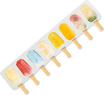 Popsicle Mold for Kids, Cake Pop Molds Silicone 8 Cavities Ice Cream Mould Oval Cake Pop Mold Oval for DIY Popsicles, Non-Stick & Easy Release