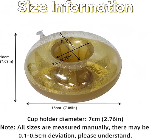 Miniatura 4 de Soporte flotante para bebidas, flotadores para piscina, soporte inflable para bebidas de piscina, flotadores de cerveza para fiestas y niños,