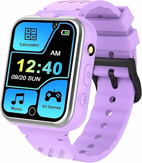 Smart Watches Girls Toys for Ages 3-12 Years, Aluminum Case Kids Watch with 24 Games 2 Cameras 3 Alarm Music...