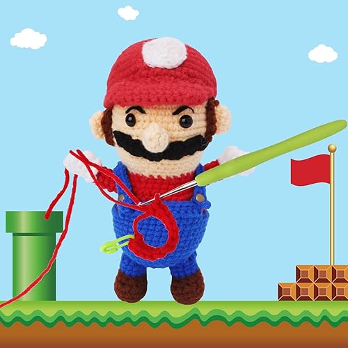 Miniatura 10 de Kit de ganchillo para principiantes, kit de ganchillo de Navidad para adultos principiantes, kits de tejer, ganchos, juego de hilo con tutoriales en