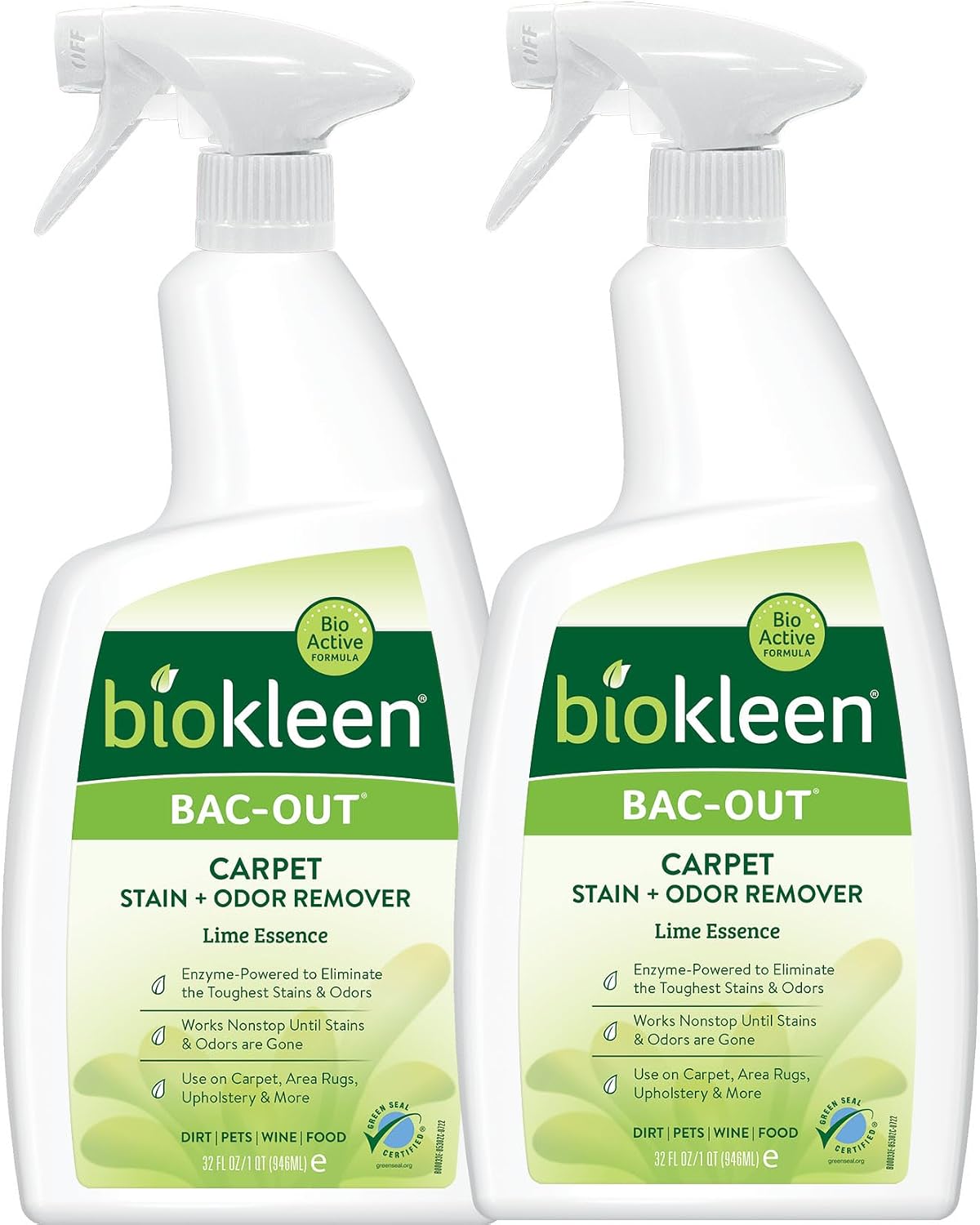 Biokleen Bac-Out Stain and Odor Eliminator Foaming Action Spray - 32 oz - 2 pk