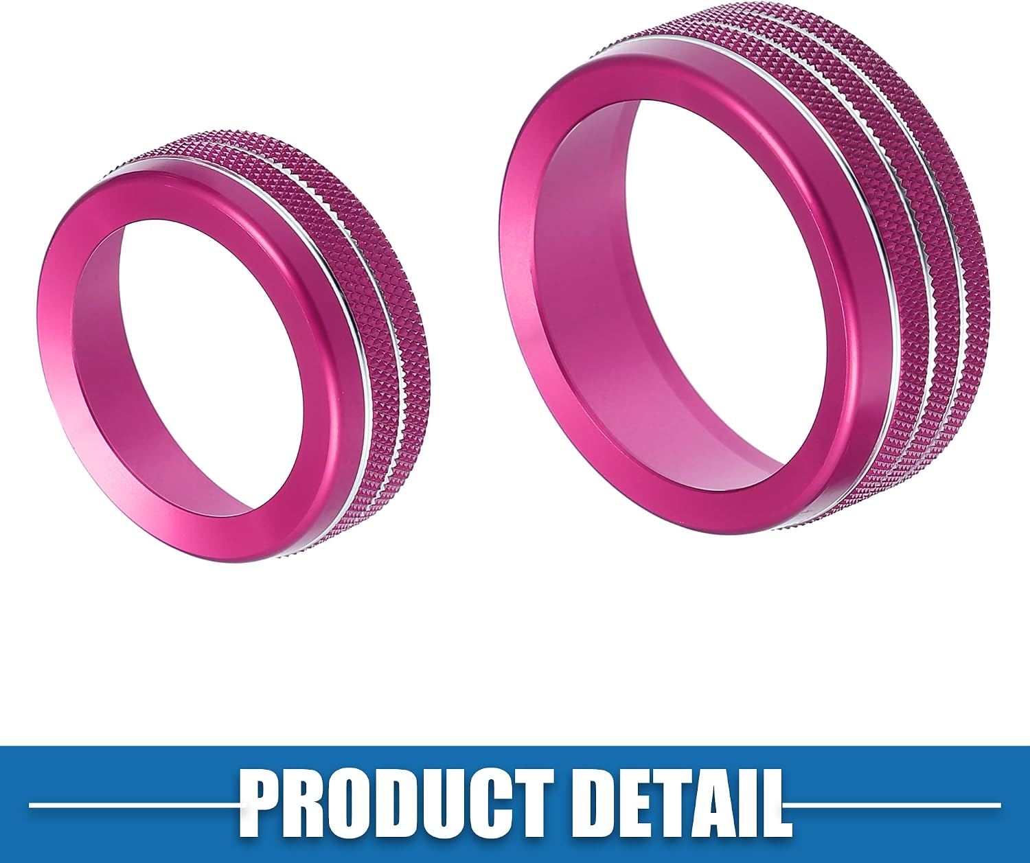 Car Air Conditioner Knobs Decals AC Radio Switch Knob Cover for Dodge Durango 2014-2020 for Jeep Cherokee Grand Cherokee 2014-2021 Pink (Set of 3)