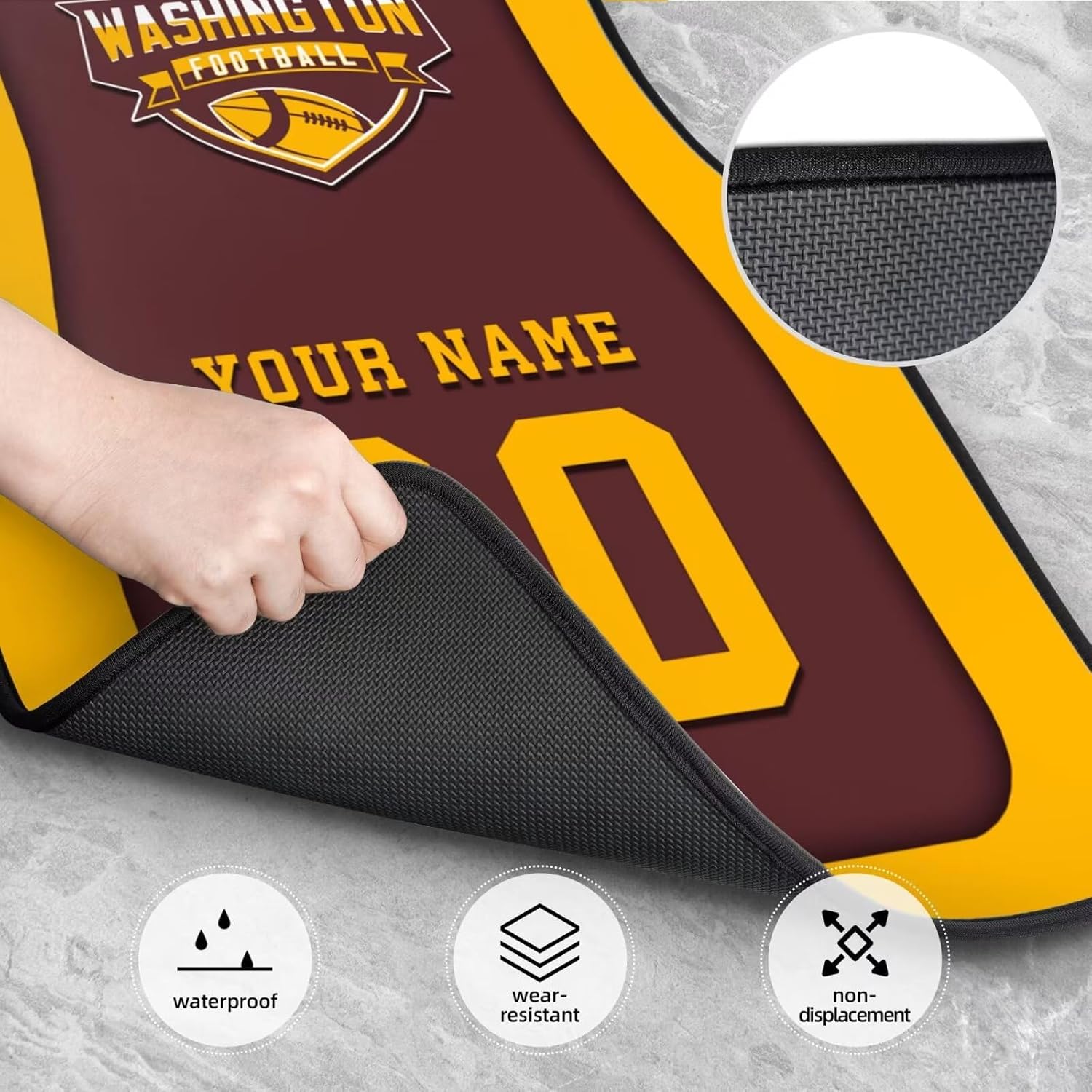 Custom Car Floor Mats,Add Personalized Name and Number As Gifts for Loyal Fans,Car Interior Accessoriess Car Accessories，Fit for Most Car -4 Pieces