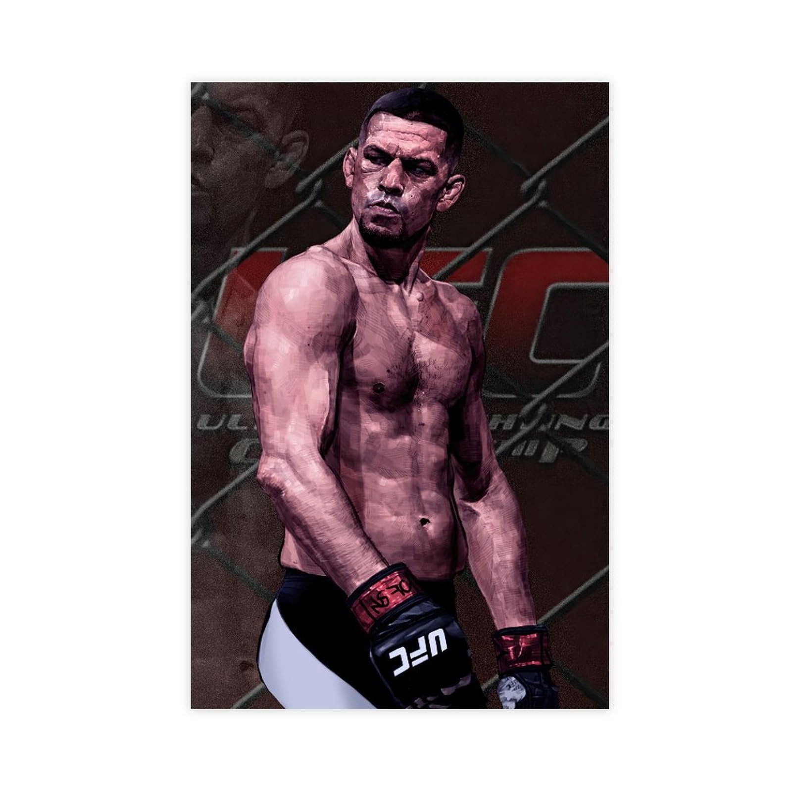 BFXLMKI Nate Diaz Posters for Walls Quote Motivational Poster Cavs for Bedroom Wall Funny Inspirational Wall Art Unframe-style Unframe-style12x18inch(30x45cm)