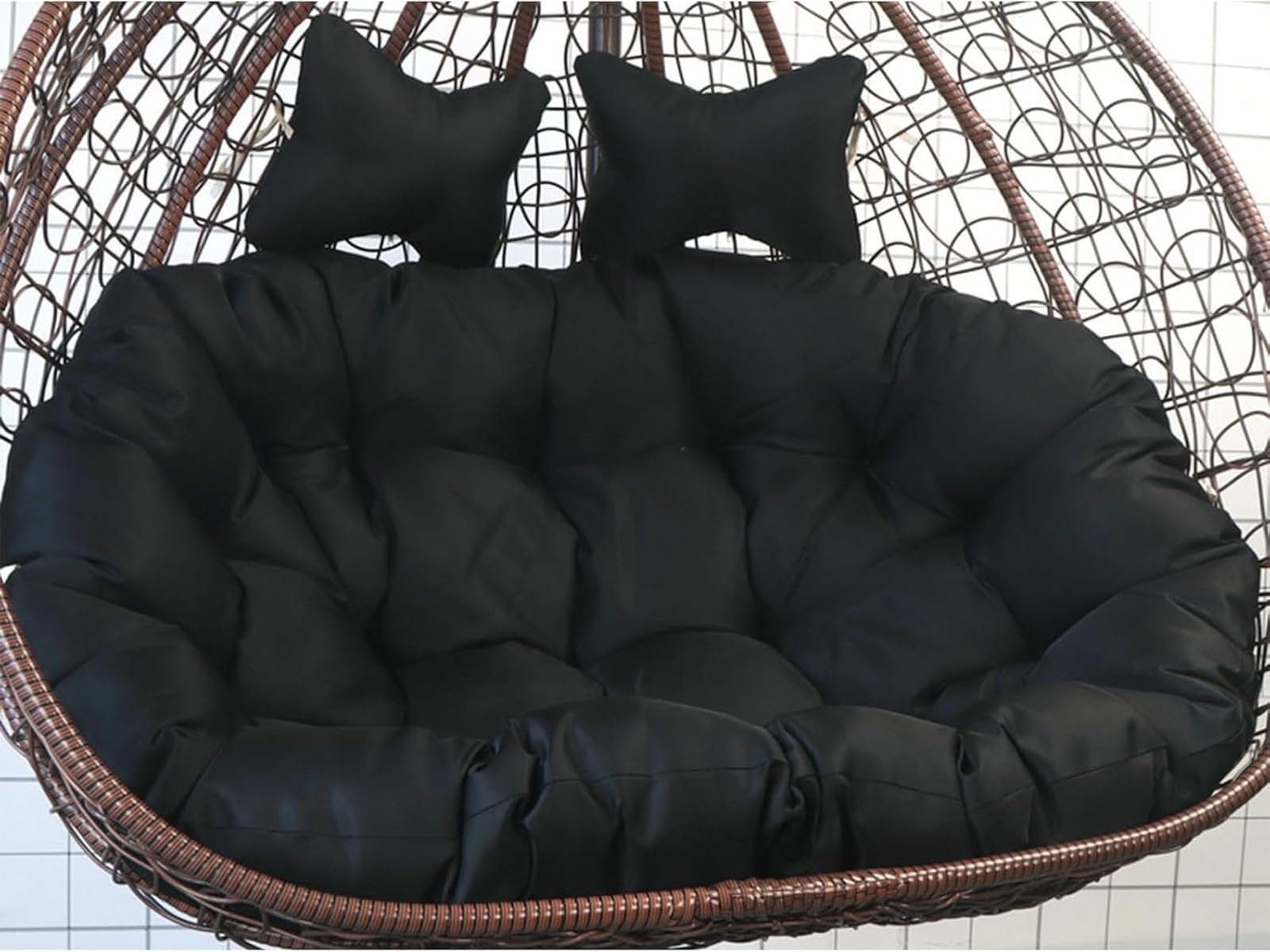 Coussin de rechange pour fauteuil suspendu double premium imperméable avec oreillers intégrés