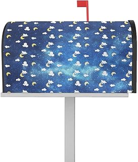 Mailbox Covers Magnetic Post Box Cover Moon and Clound Universe Night Sky Pattern Mailbox Cover for Outdoor Garden Yard Decorations Standard Size 18.5" X 21.7"